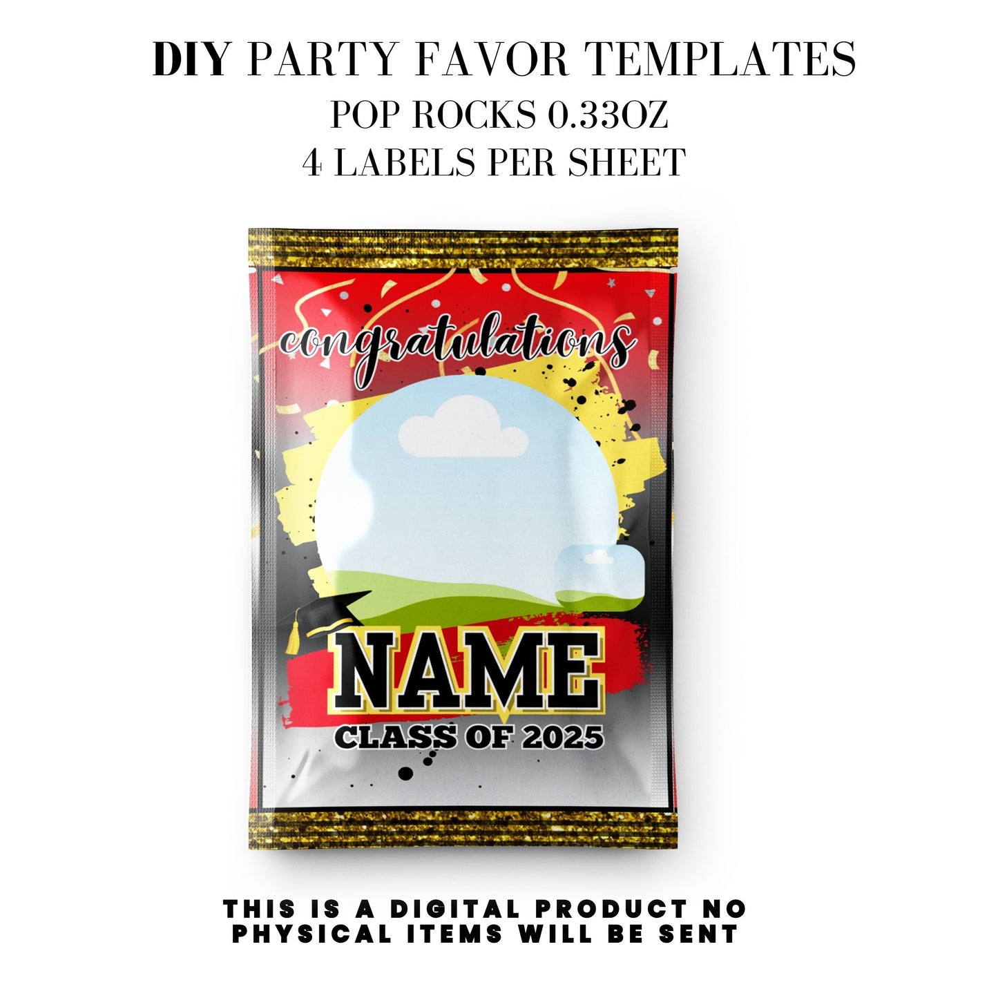 Class of 2025 Graduation Party Favor Canva Template Bundle ๐โจ