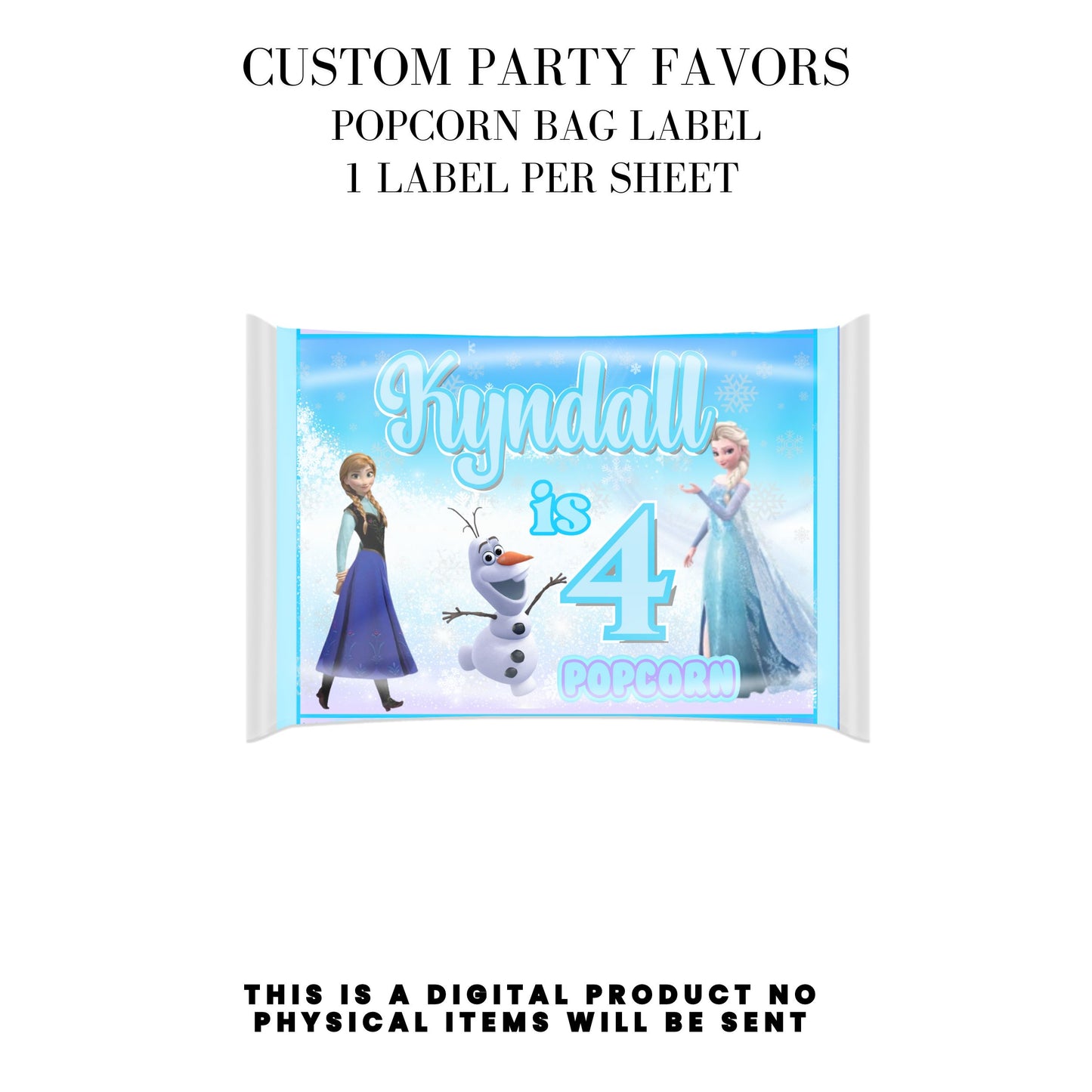 Frozen Birthday Party Favors DFY