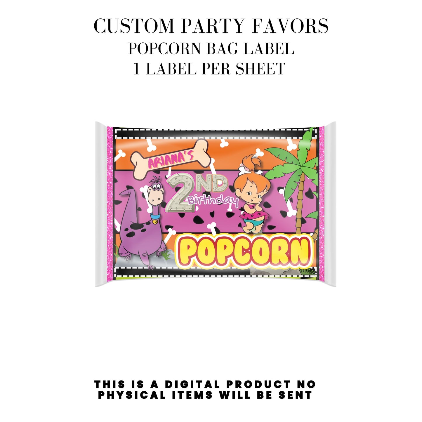 Pebbles & Dino Stone Age Birthday Party Favors DFY