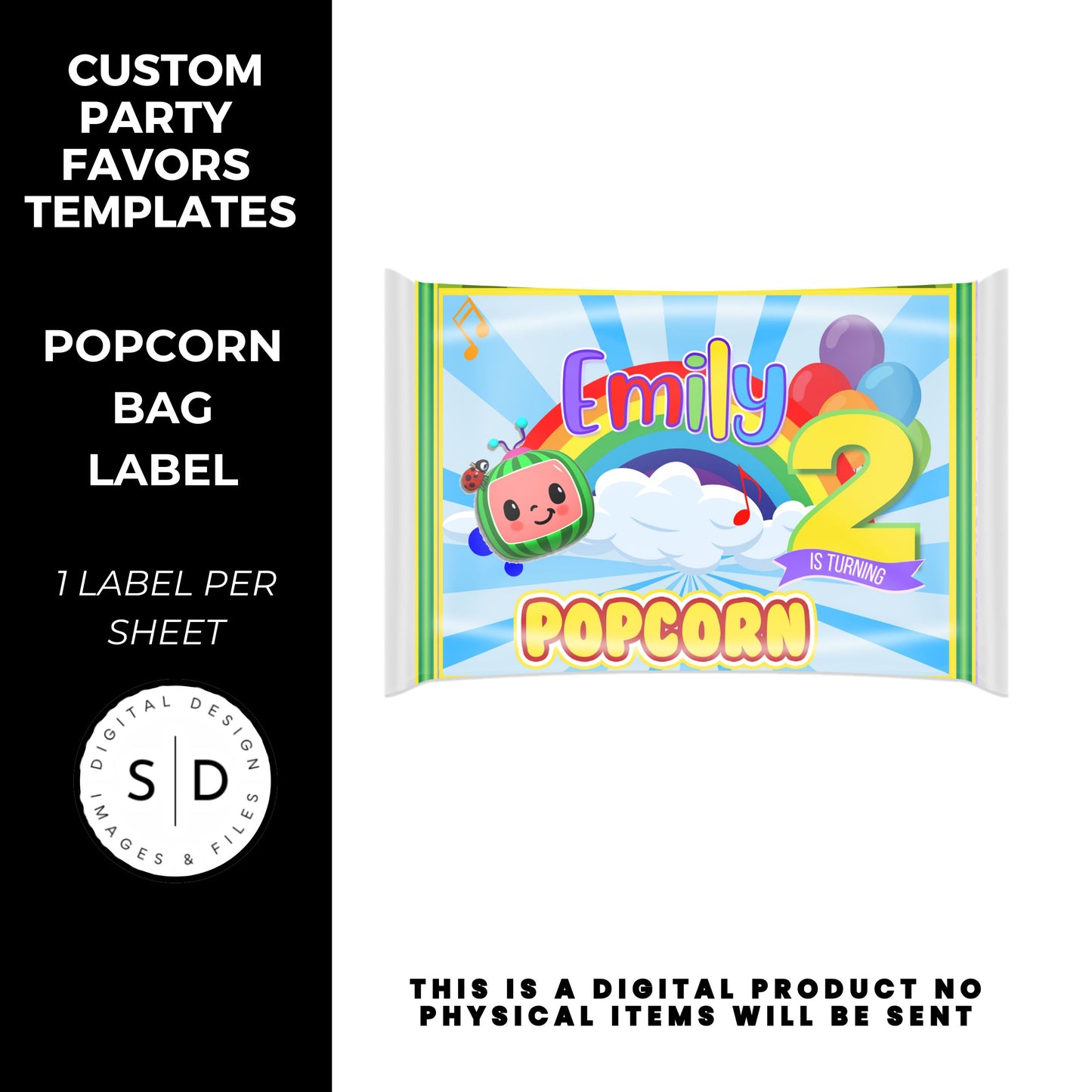 Rainbow Melon Birthday Party Favor Bundle DFY