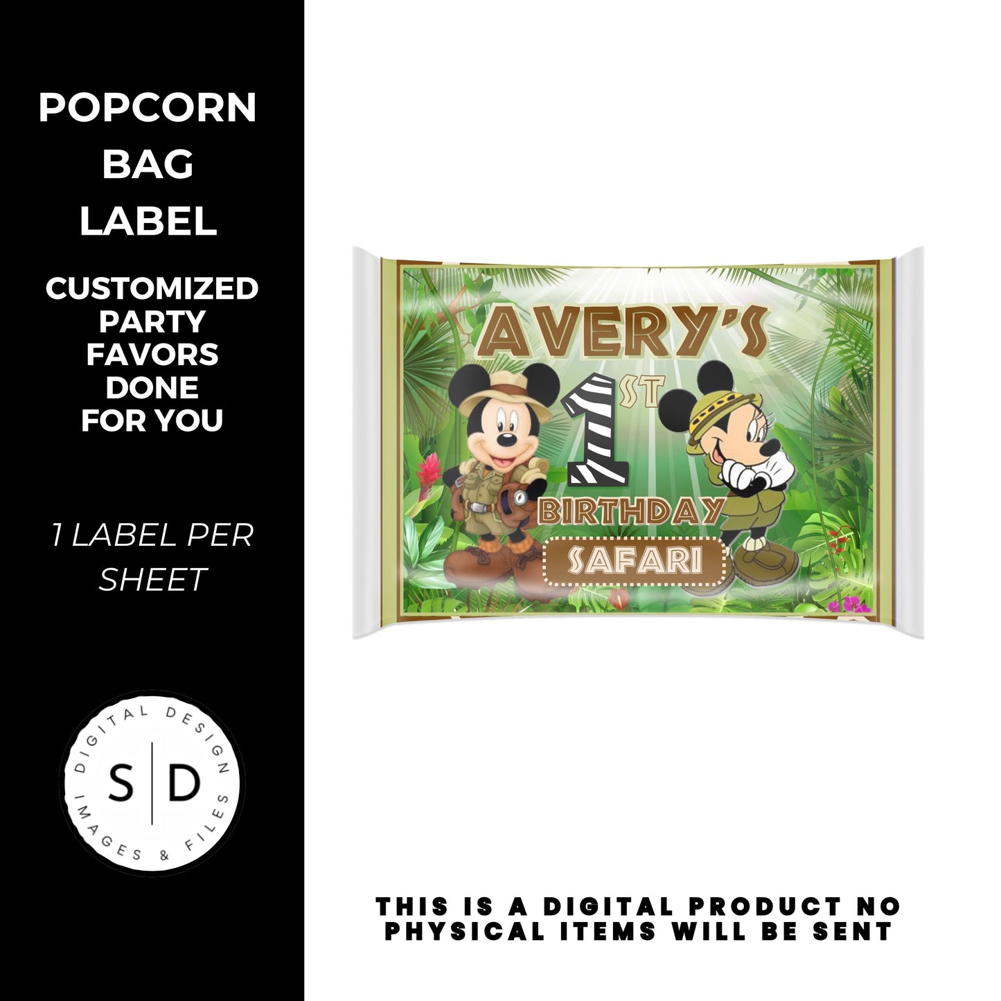 Mouse Safari Birthday Party Favors DFY