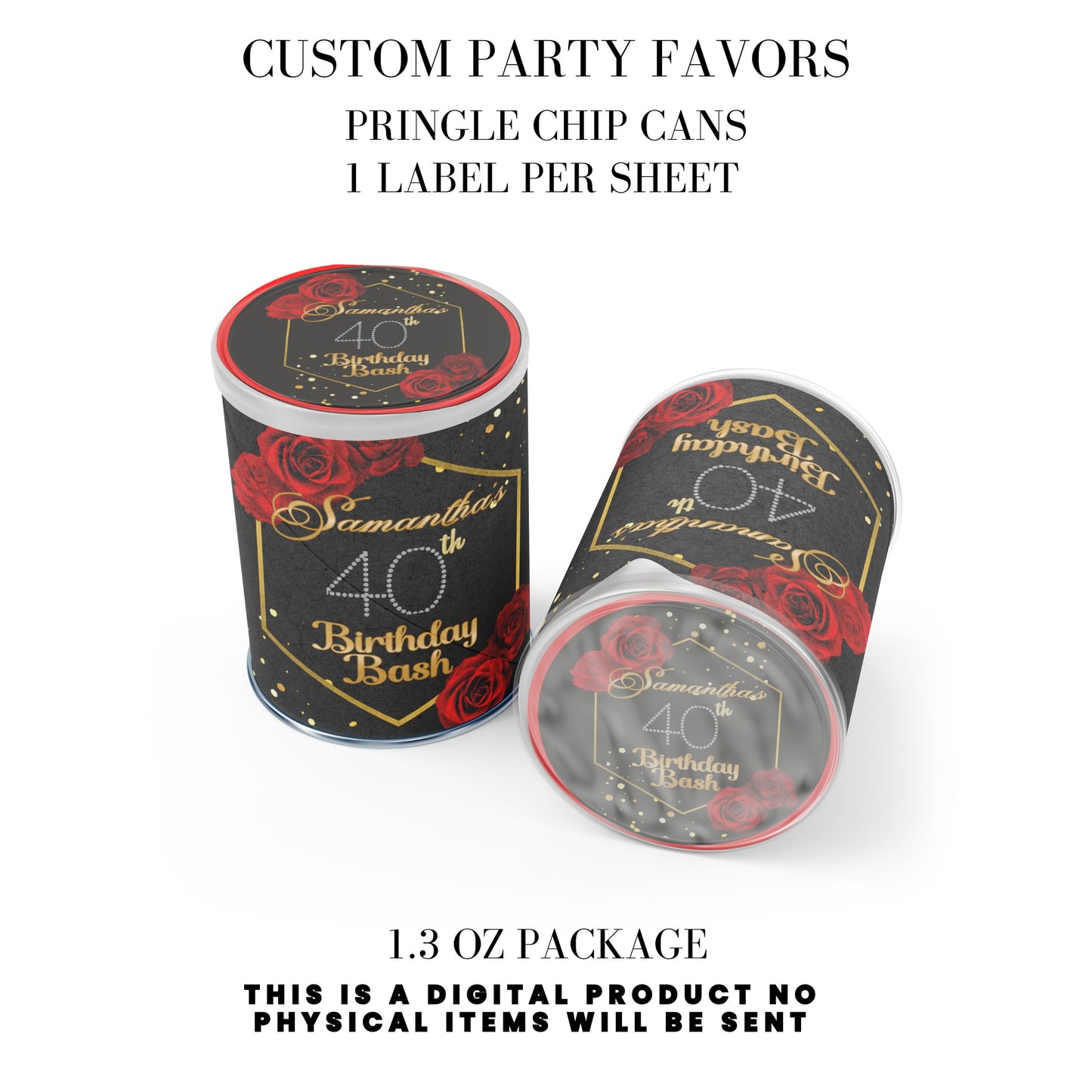 Red Roses & Black Lace Party Favors DFY