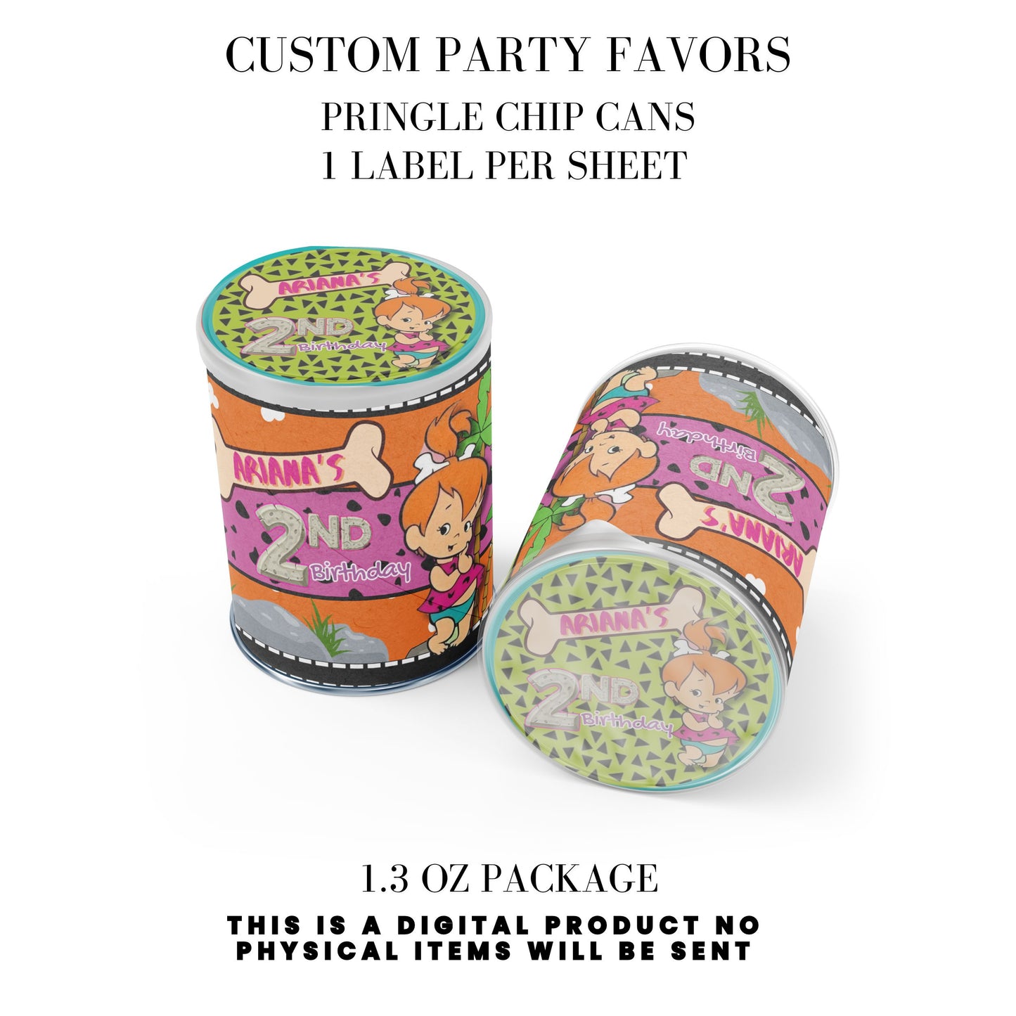 Pebbles & Dino Stone Age Birthday Party Favors DFY