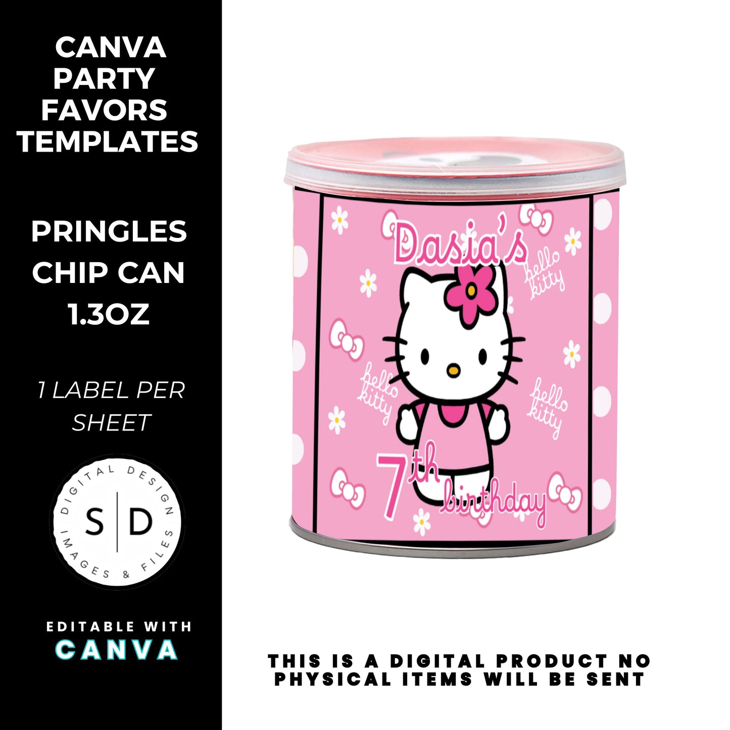 Kitty Birthday Party Favor Templates Bundle