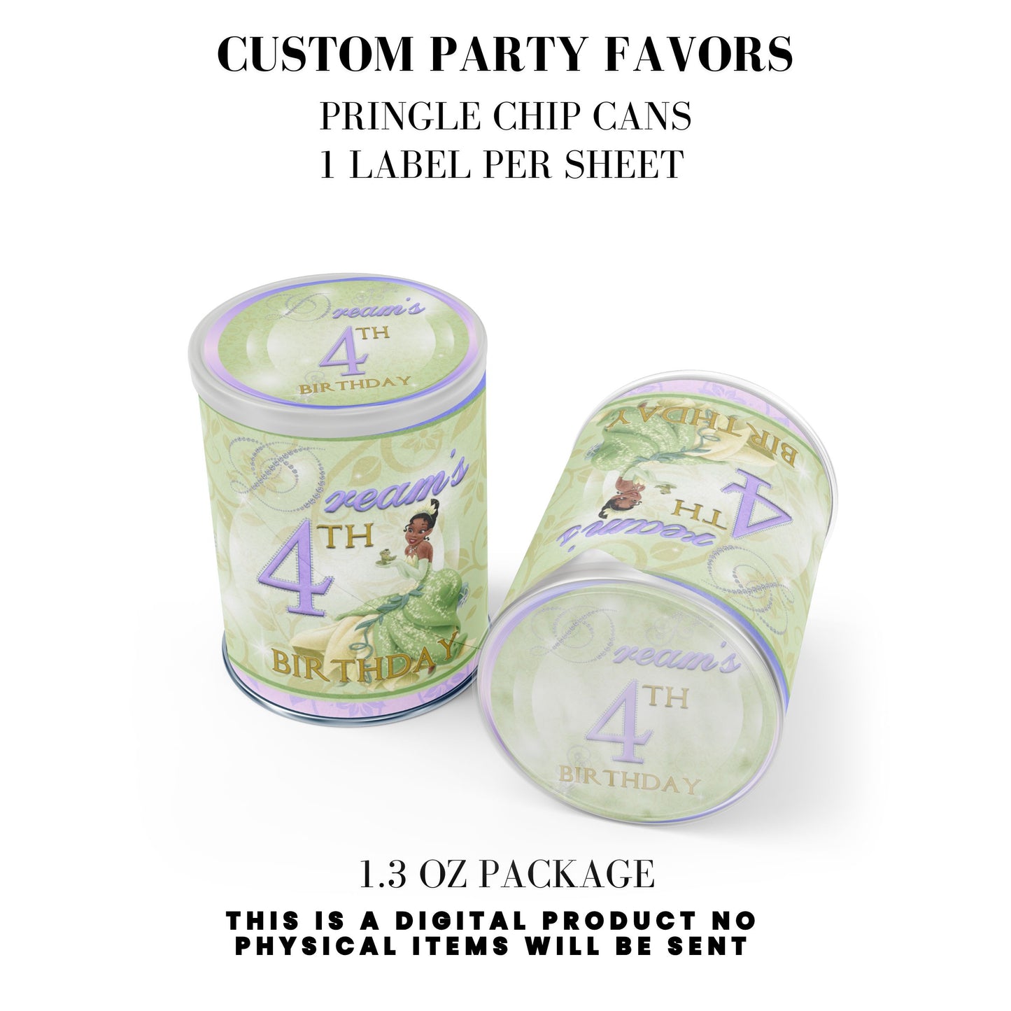 Princess Tiana Printable Favor Designs DFY