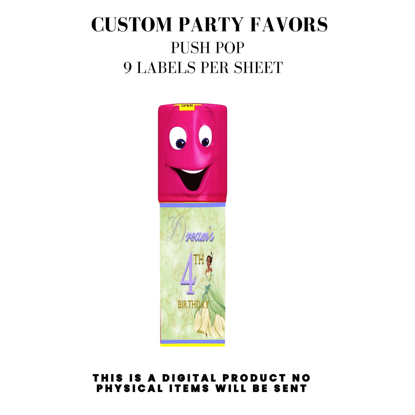 Princess Tiana Printable Favor Designs DFY
