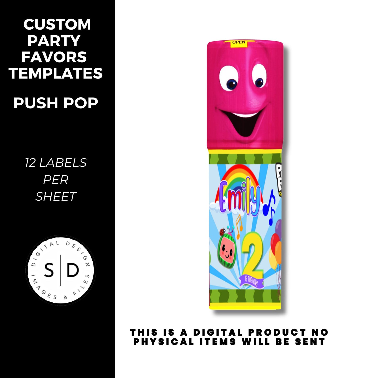 Rainbow Melon Birthday Party Favor Bundle DFY