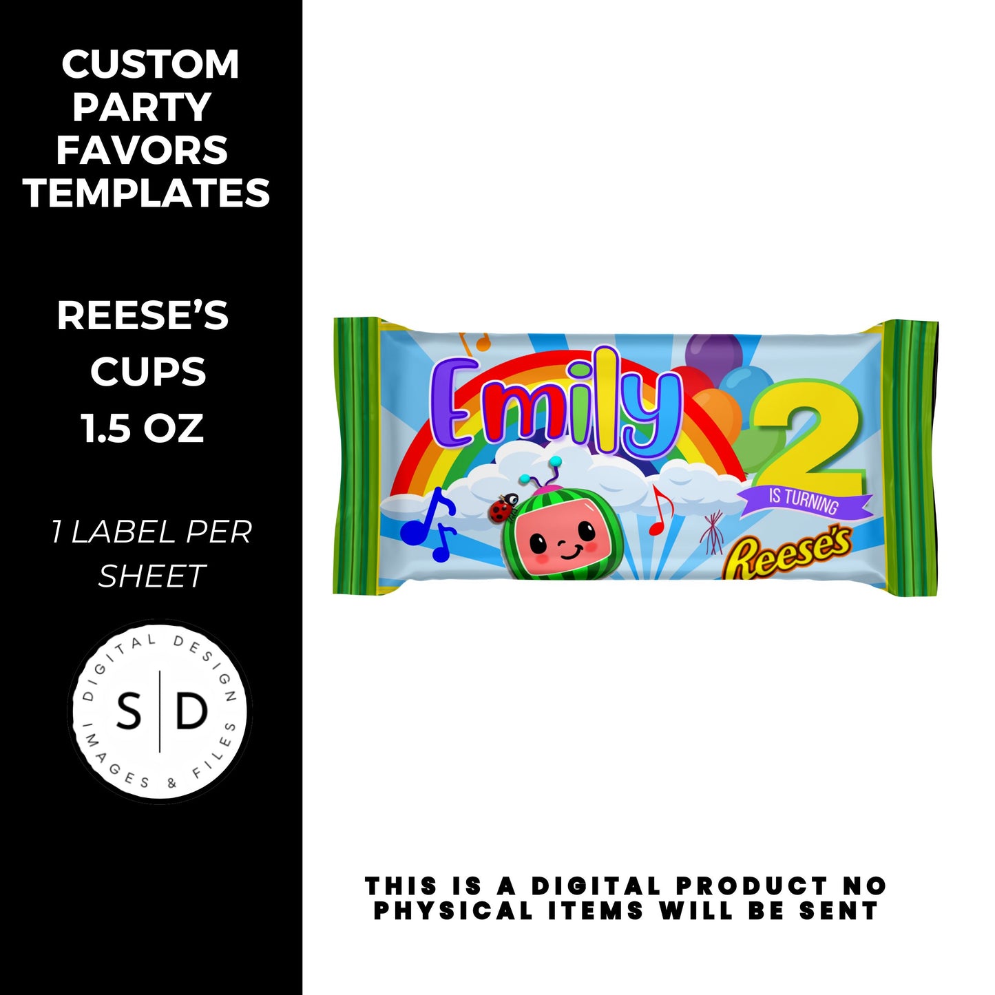 Rainbow Melon Birthday Party Favor Bundle DFY