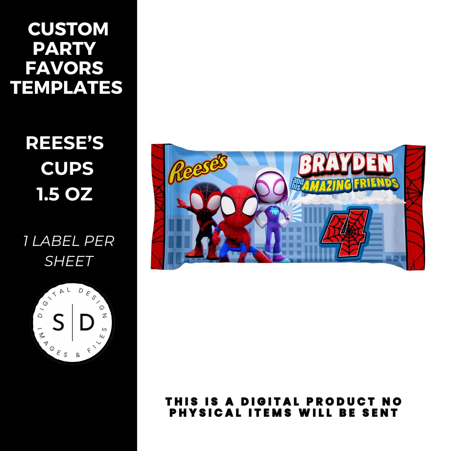 Spidey & Friends Birthday Party Favors DFY