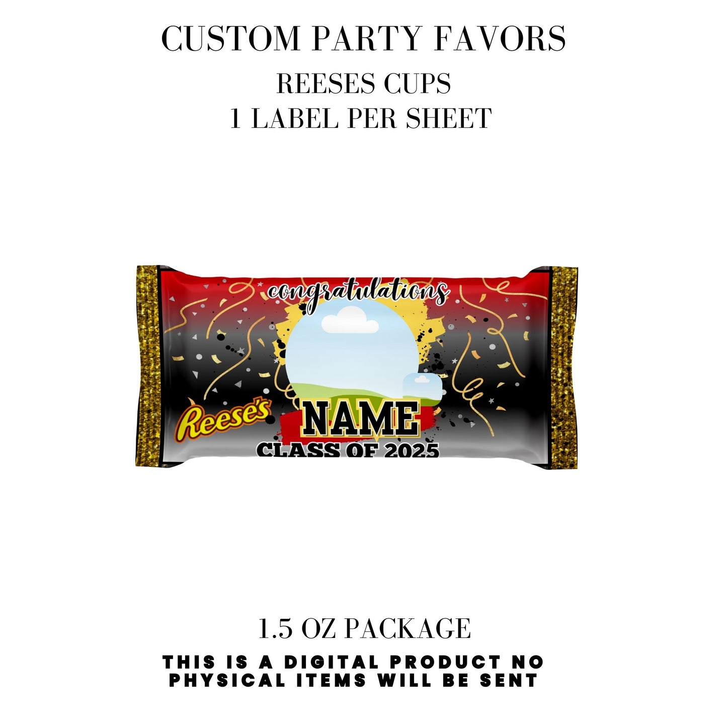 Class of 2025 Graduation Party Favor Canva Template Bundle ๐โจ