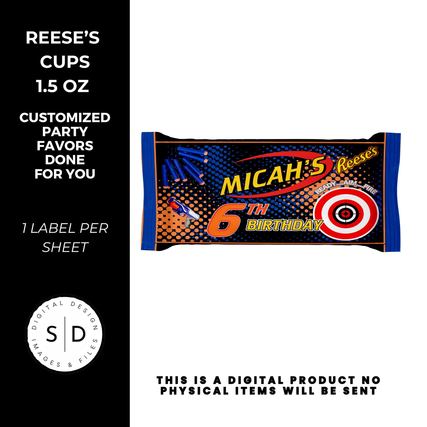 Nerf Ready Aim Fire Birthday Party Favors DFY