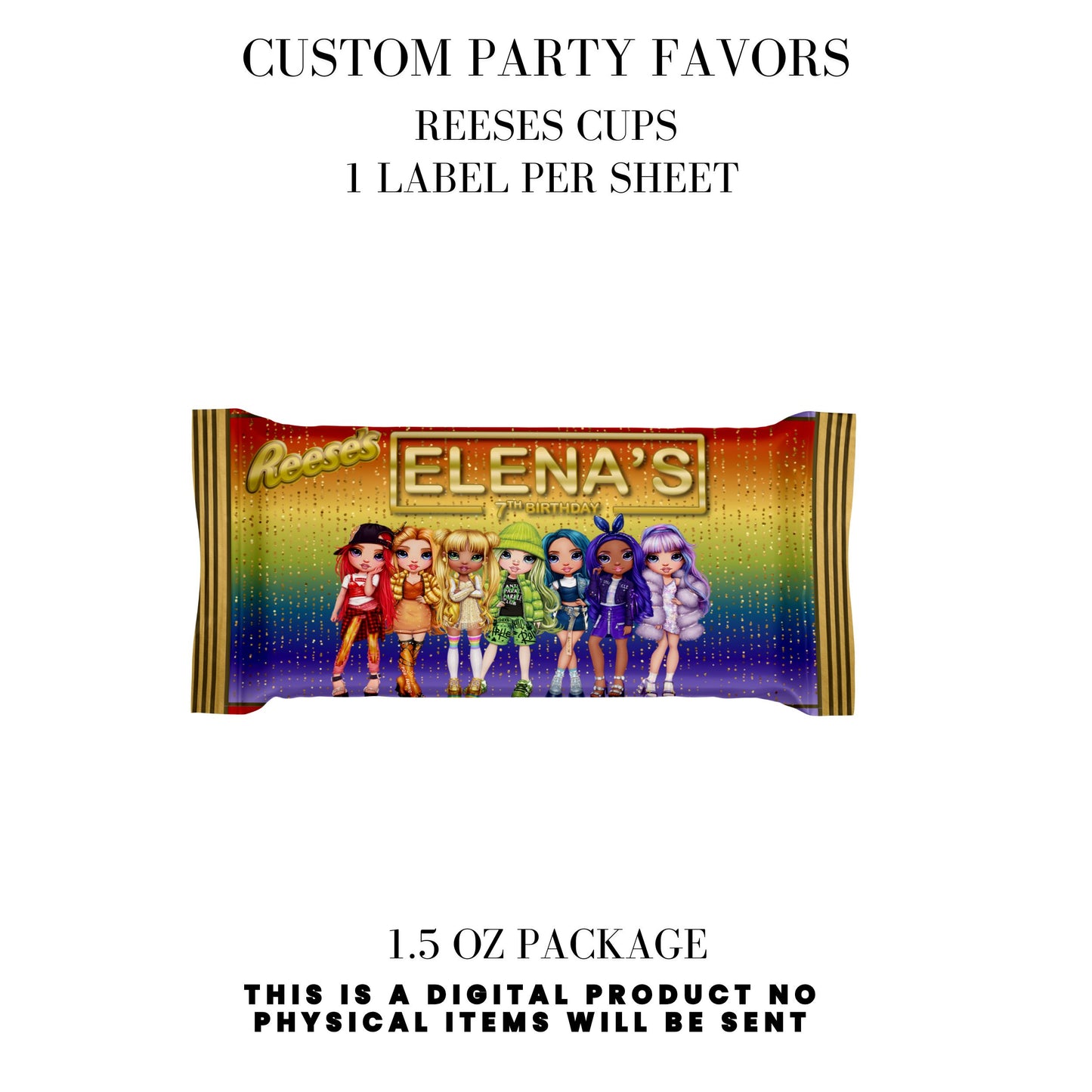 Rainbow High Birthday Party Favors DFY