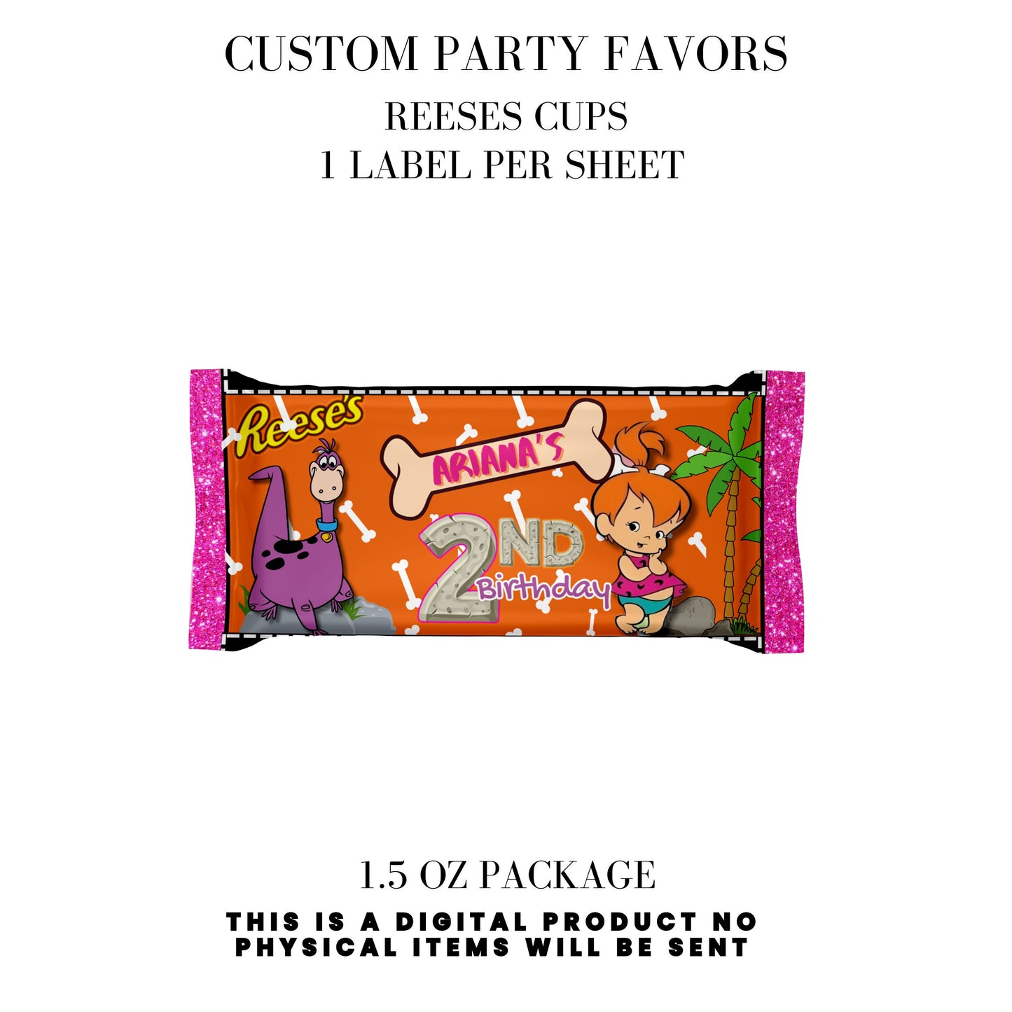 Pebbles & Dino Stone Age Birthday Party Favors DFY