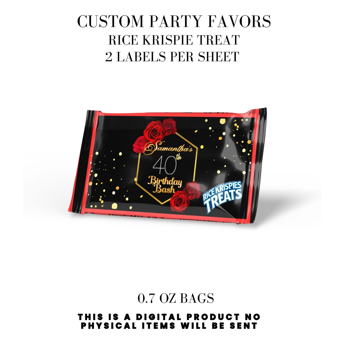 Red Roses & Black Lace Party Favors DFY