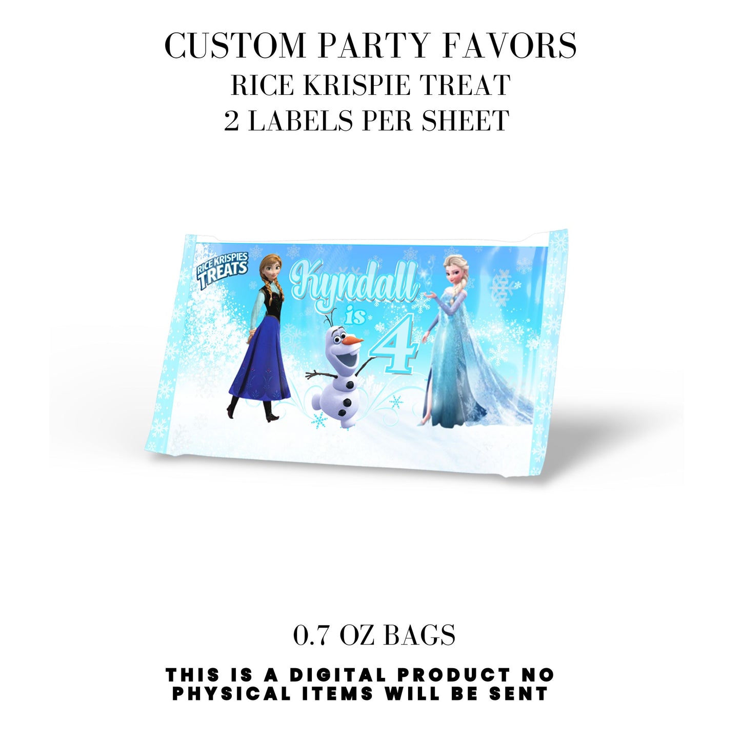 Frozen Birthday Party Favors DFY
