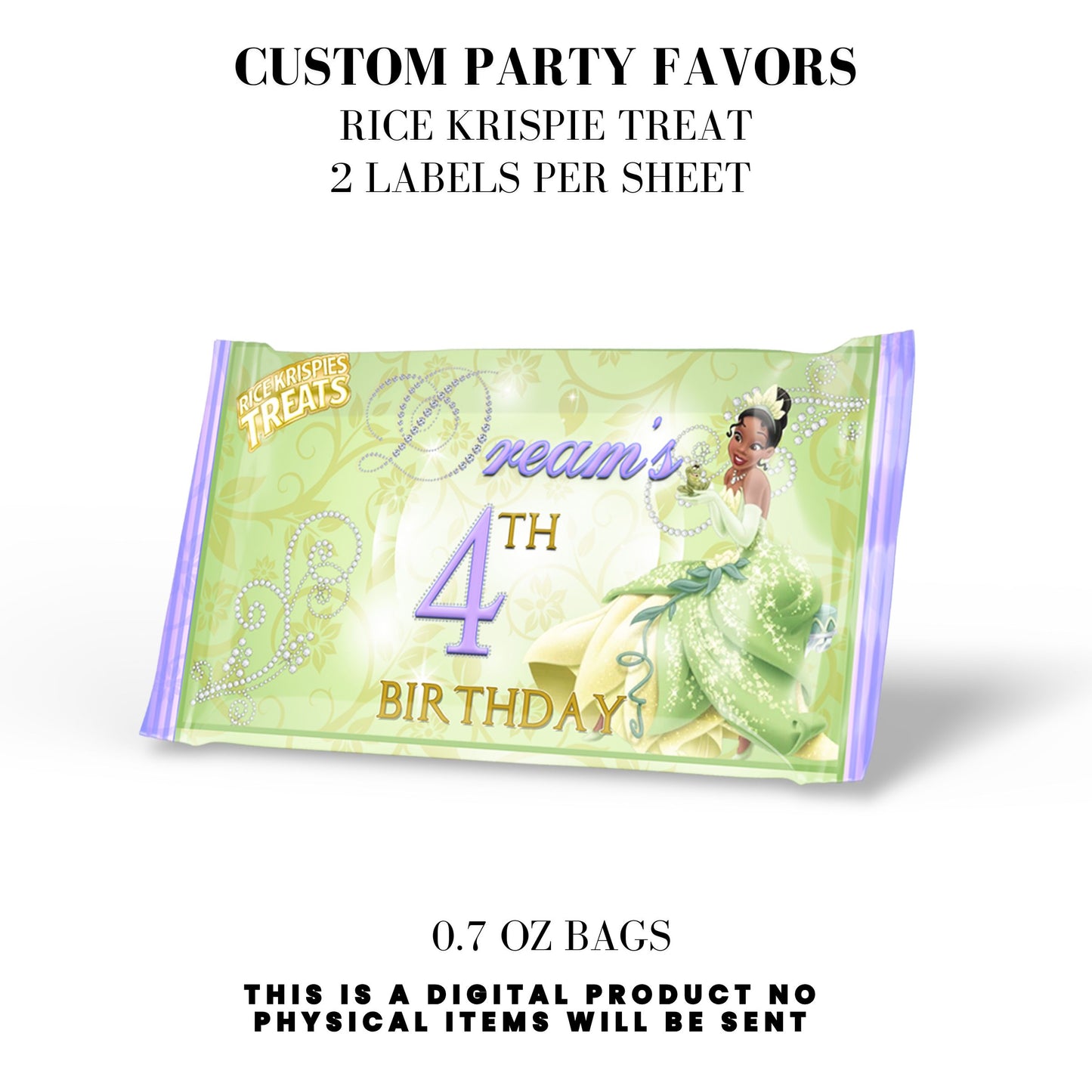 Princess Tiana Printable Favor Designs DFY