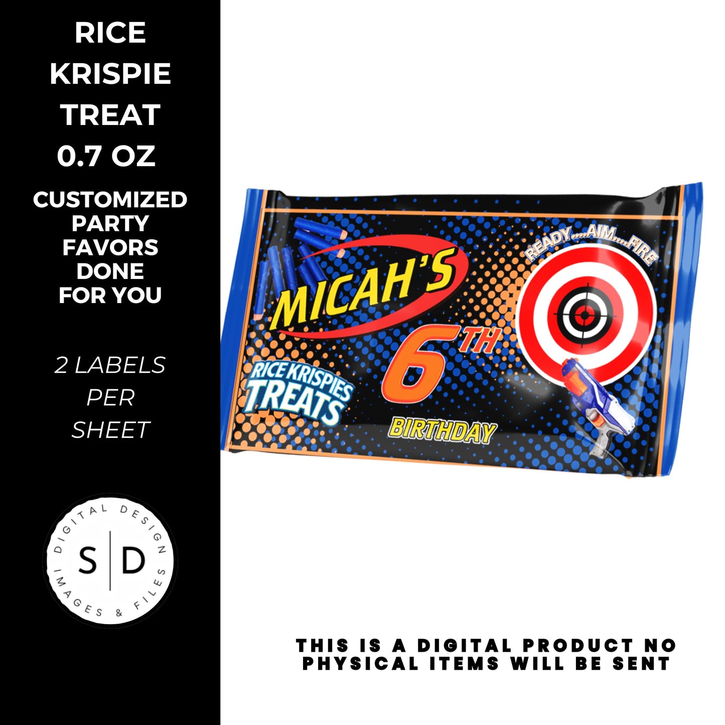 Nerf Ready Aim Fire Birthday Party Favors DFY