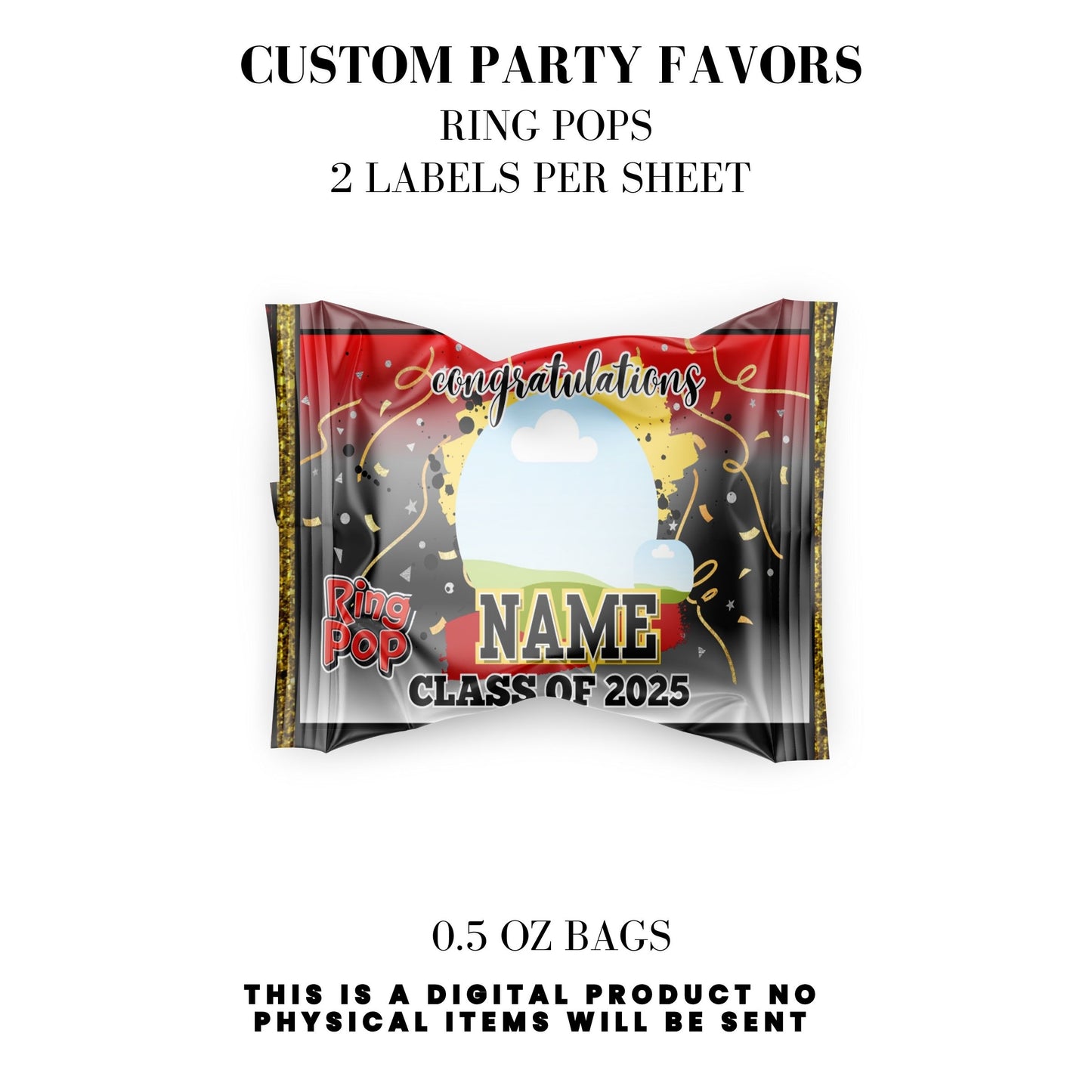 Class of 2025 Graduation Party Favor Canva Template Bundle ๐โจ