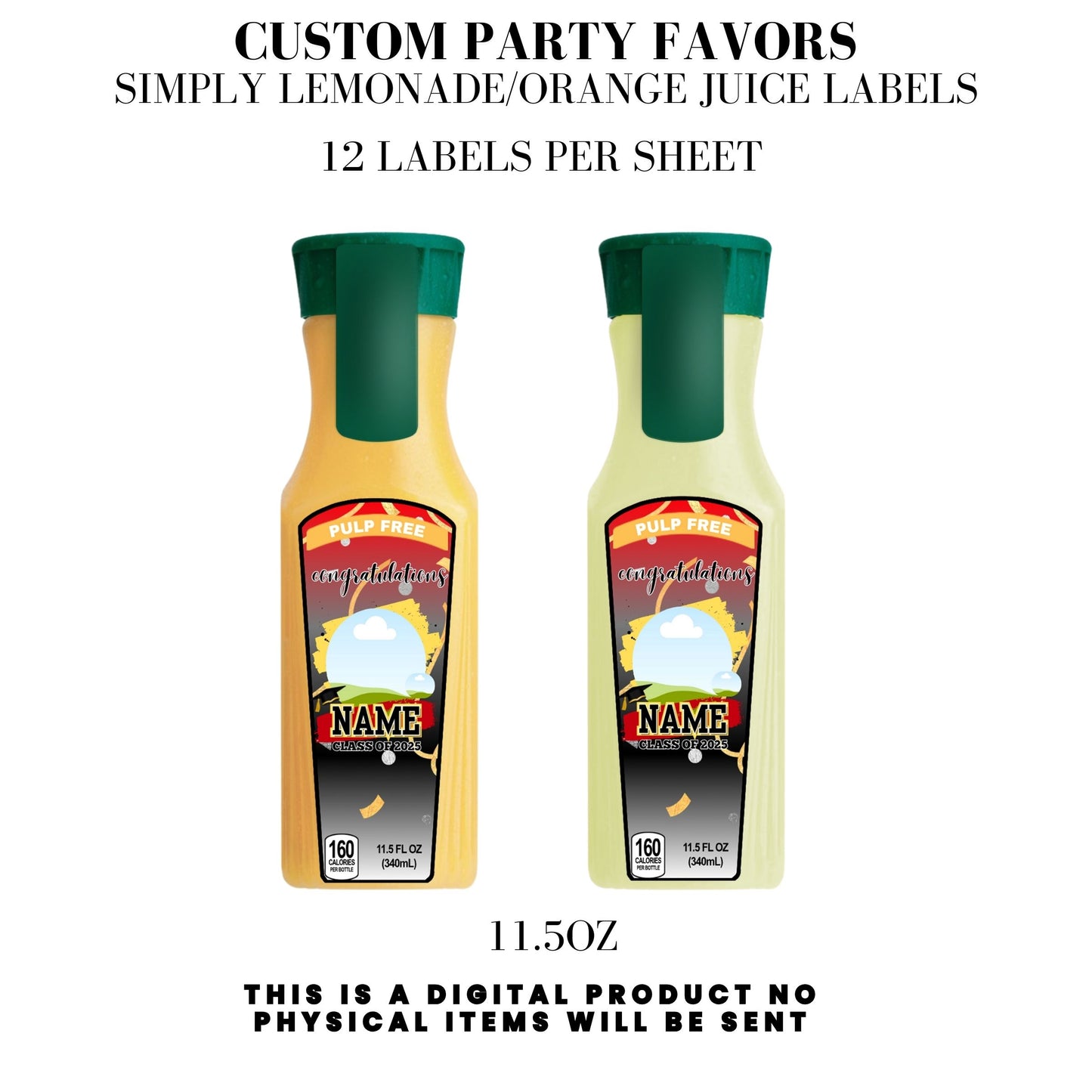 Class of 2025 Graduation Party Favor Canva Template Bundle ๐โจ