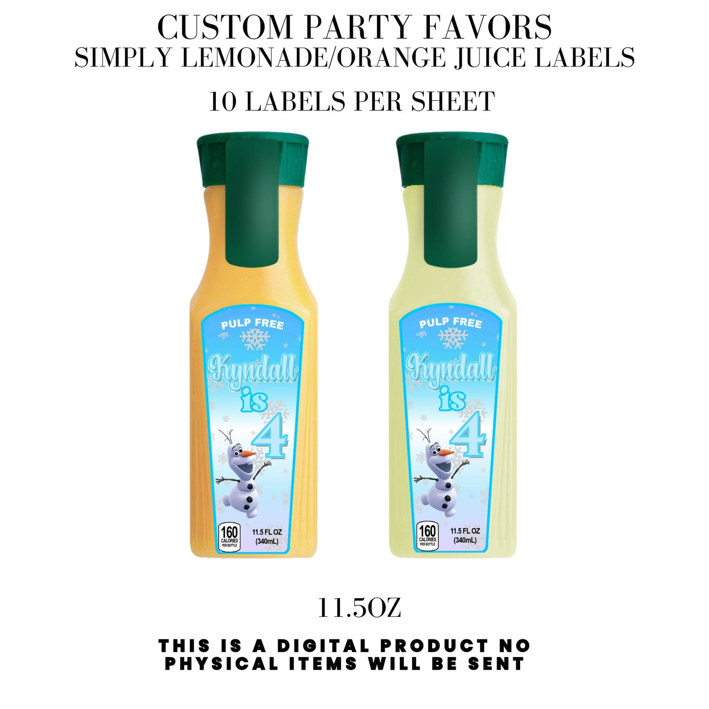 Frozen Birthday Party Favors DFY