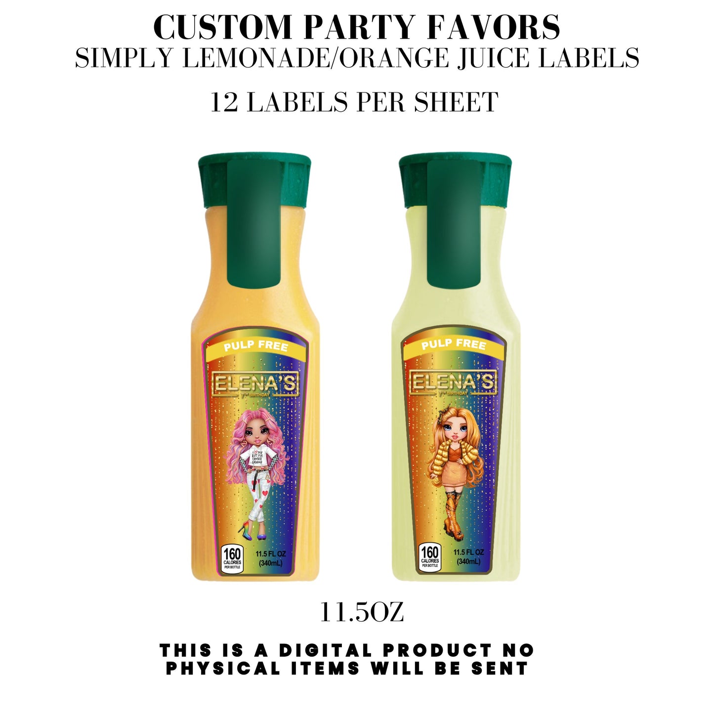 Rainbow High Birthday Party Favors DFY