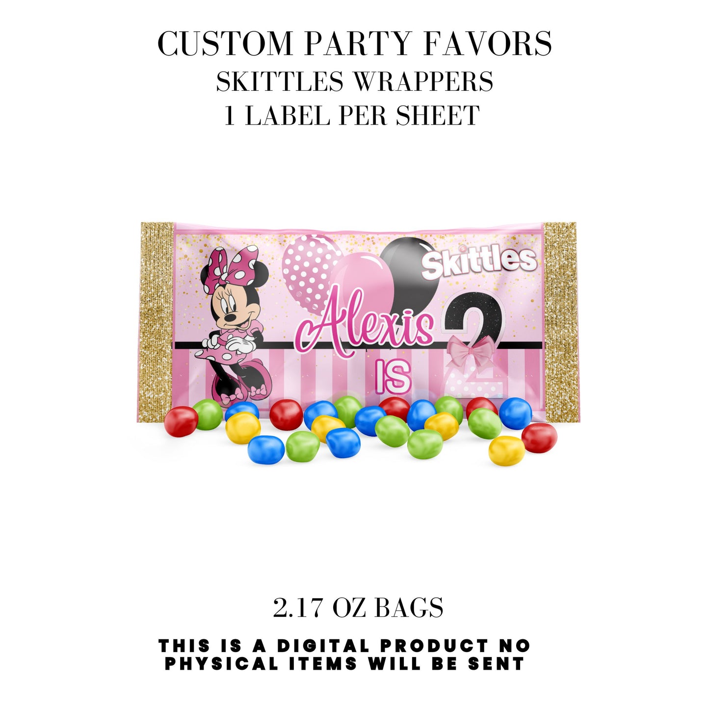 Pink Mouse Birthday Party Favors DFY