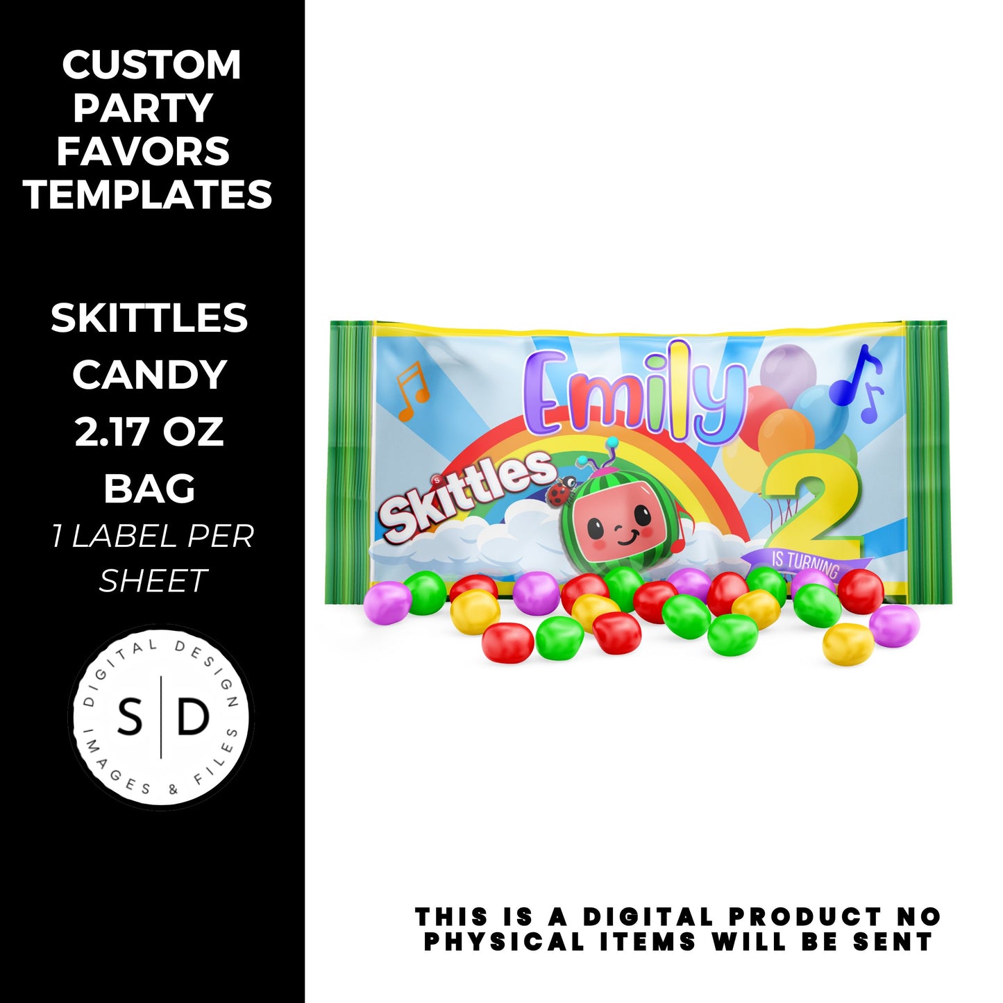 Rainbow Melon Birthday Party Favor Bundle DFY