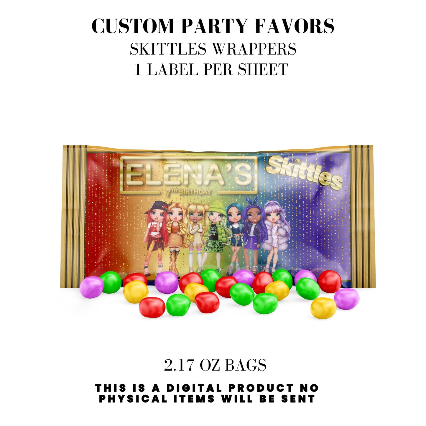 Rainbow High Birthday Party Favors DFY