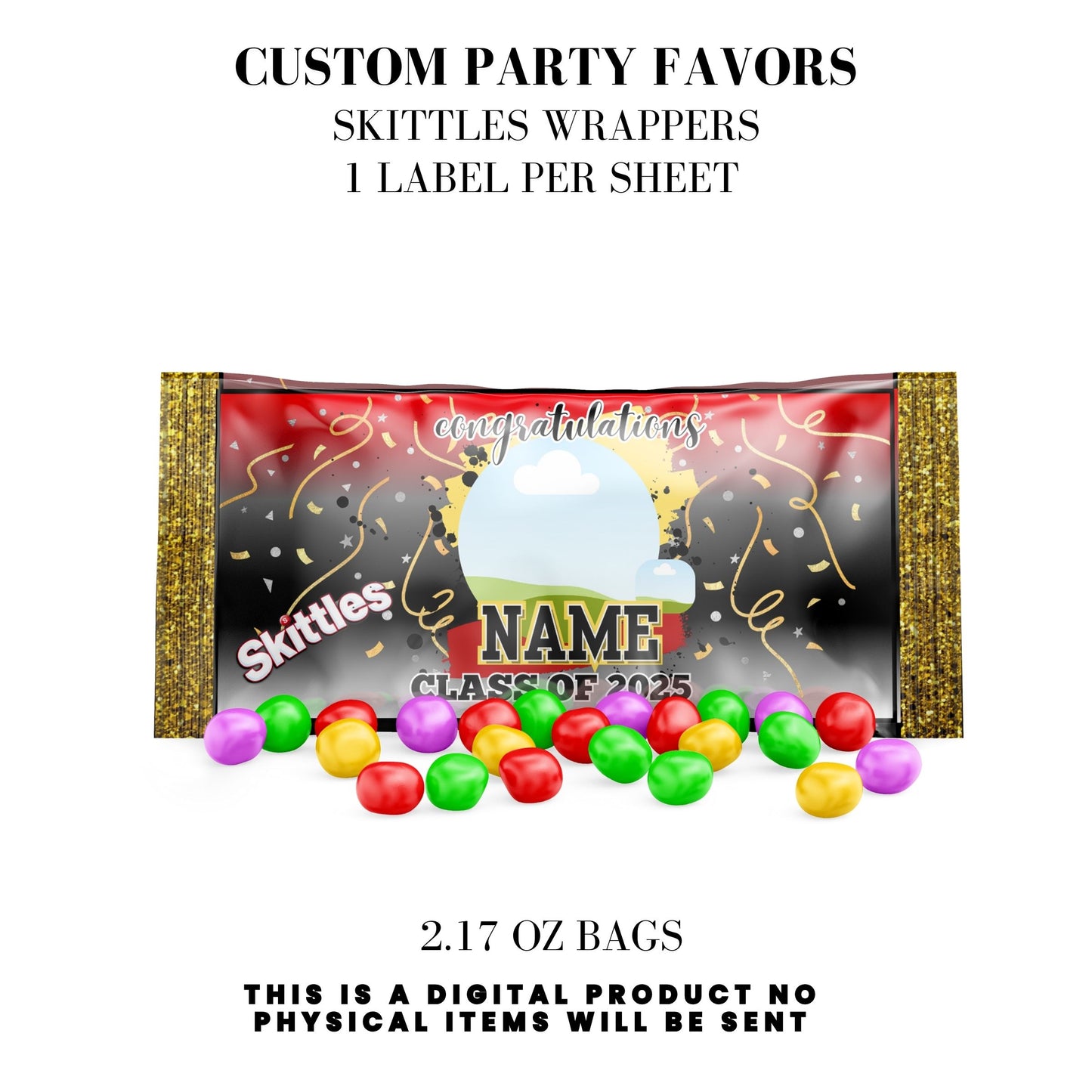 Class of 2025 Graduation Party Favor Canva Template Bundle ๐โจ