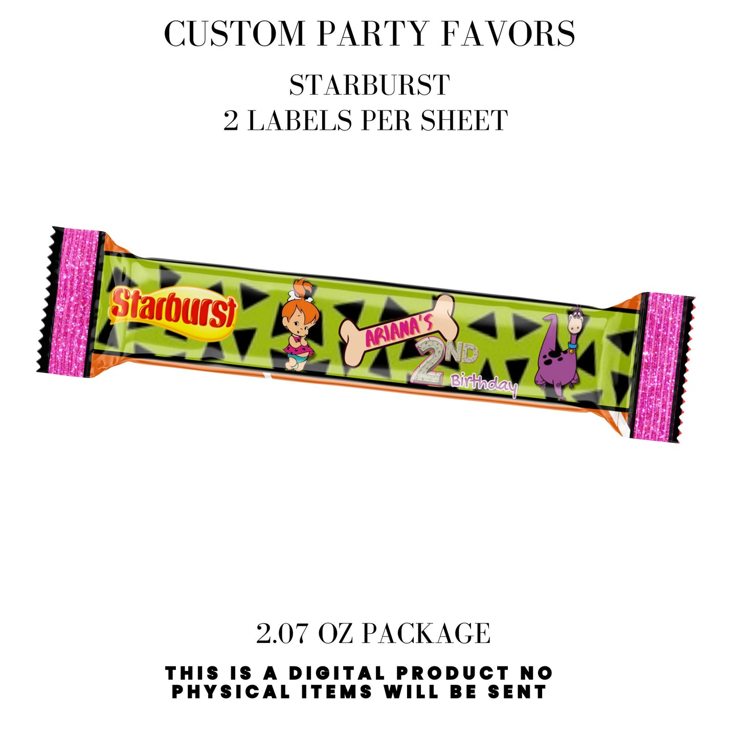 Pebbles & Dino Stone Age Birthday Party Favors DFY