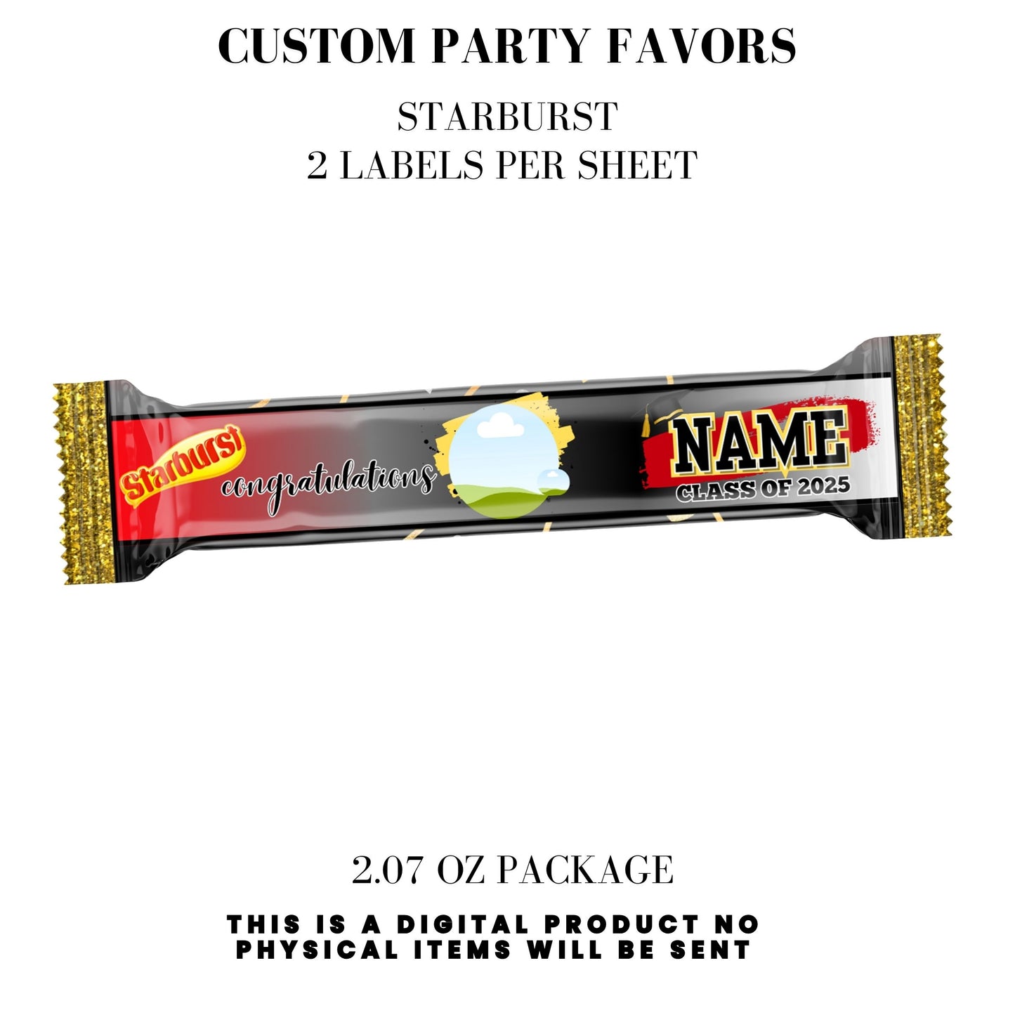 Class of 2025 Graduation Party Favor Canva Template Bundle ๐โจ