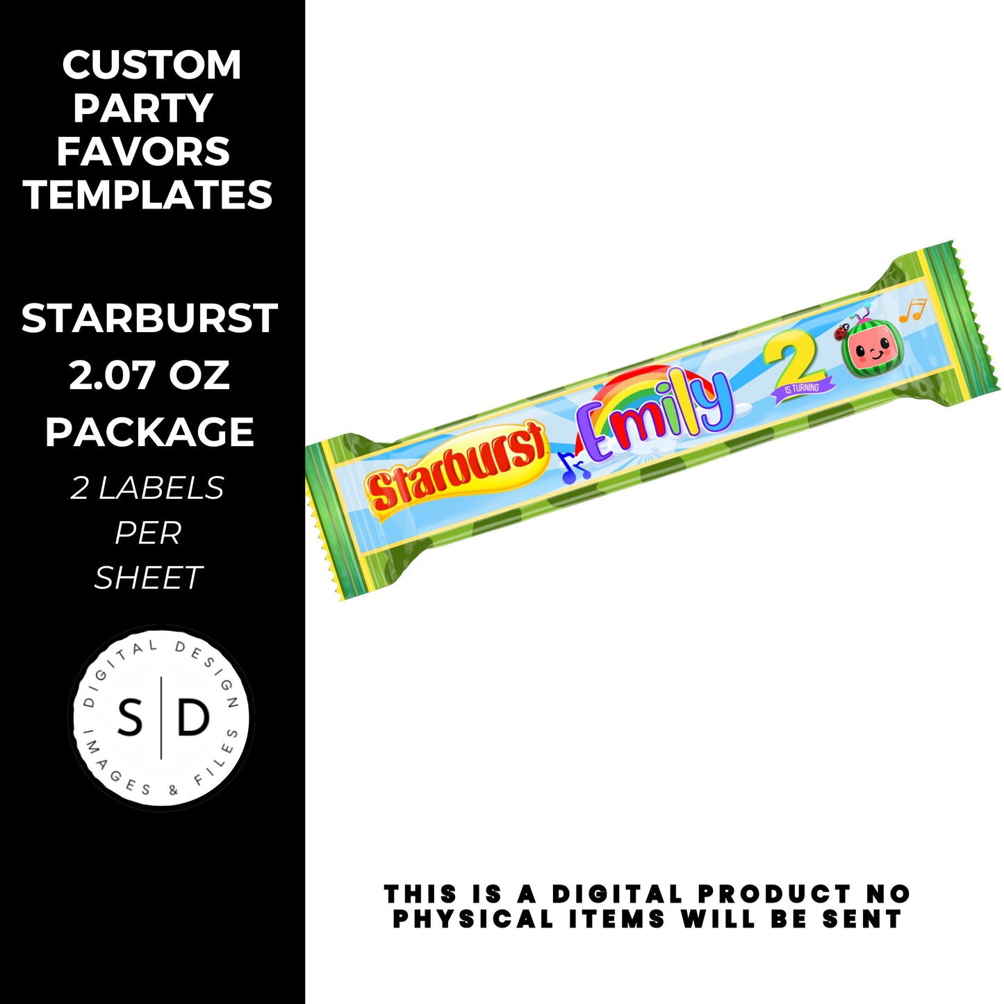Rainbow Melon Birthday Party Favor Bundle DFY