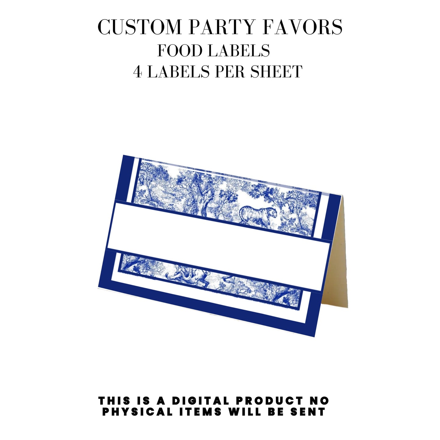 Classic Toile De Juoy Blue Party Printable Favor Designs DFY