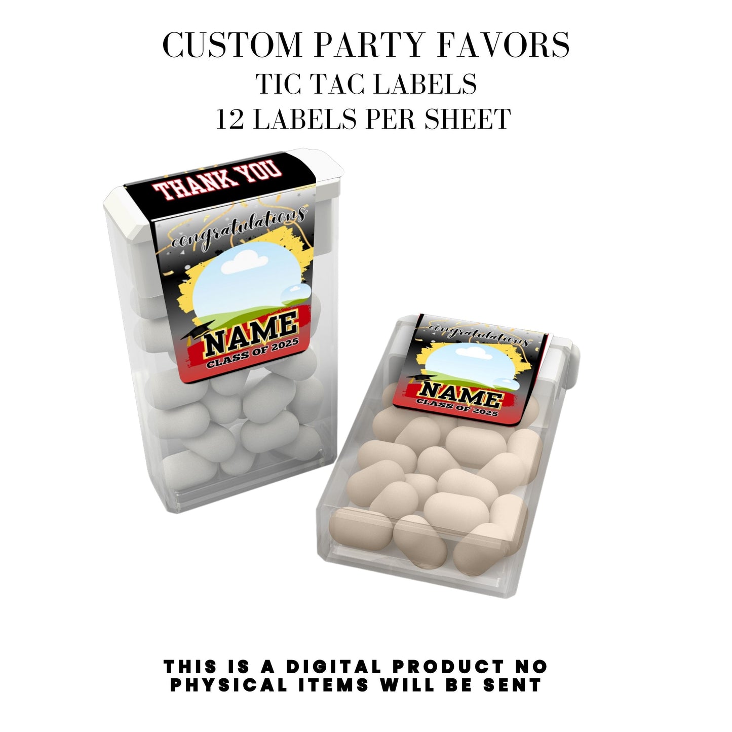 Class of 2025 Graduation Party Favor Canva Template Bundle ๐โจ