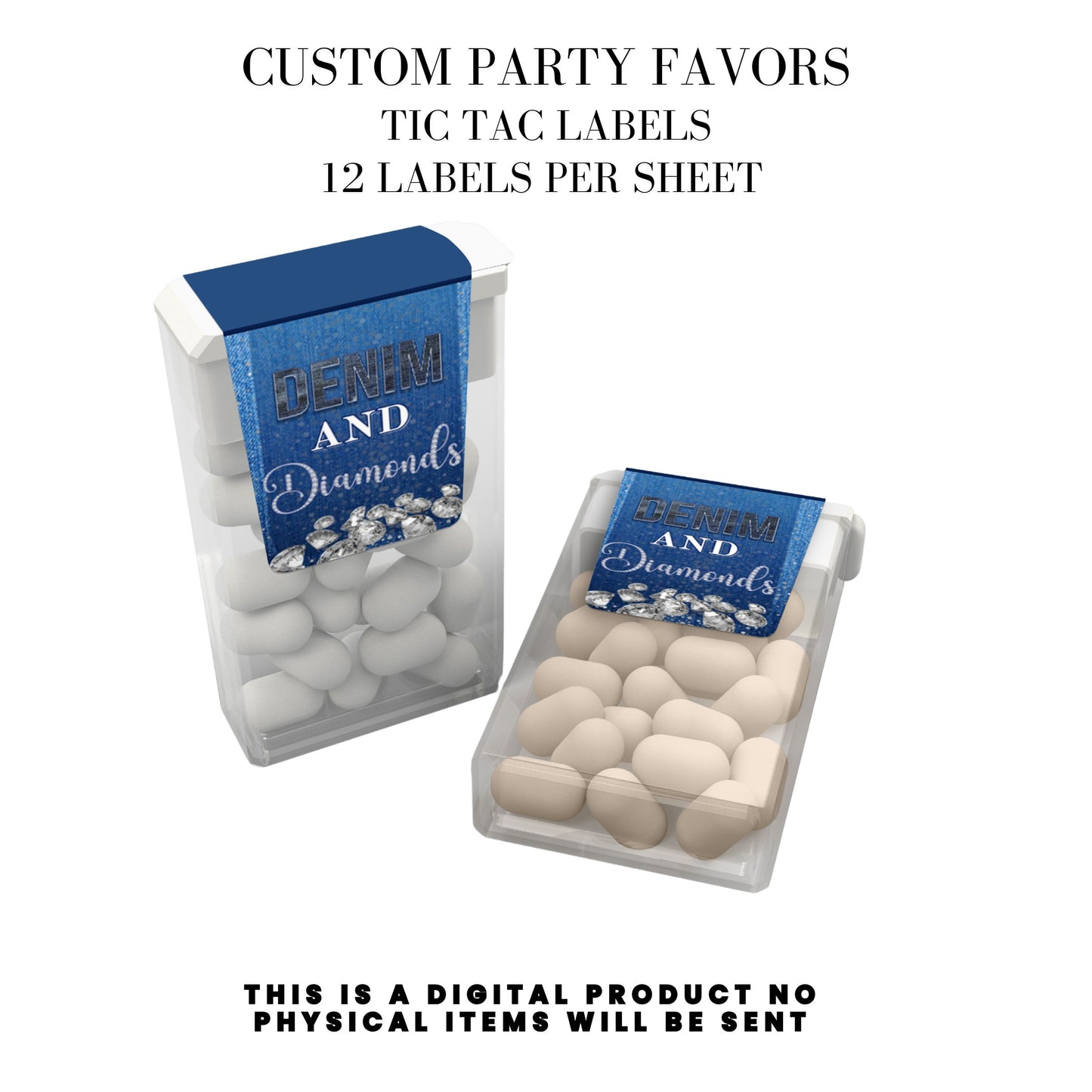 Denim & Diamonds Party Printable Favor Designs DFY