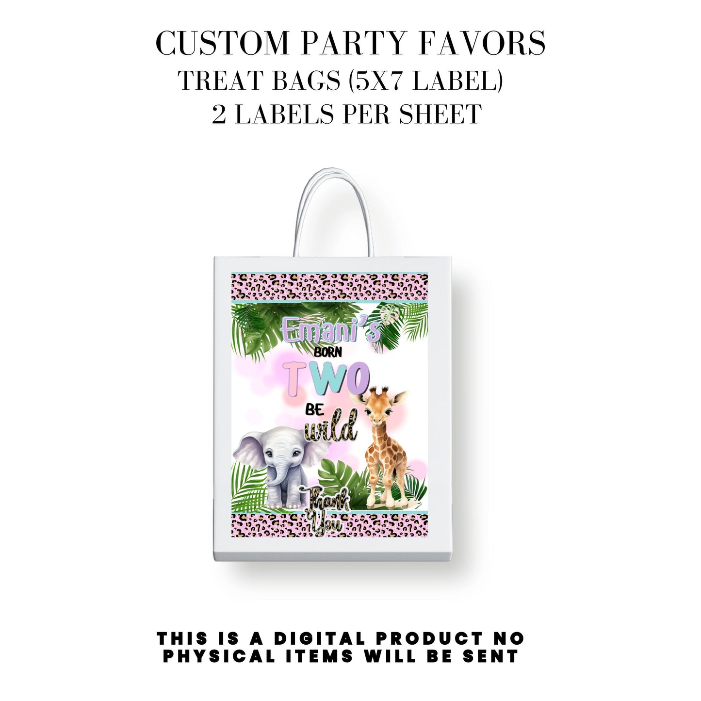 Born Two Be Wild Jungle Safari Birthday Party Favors DFY