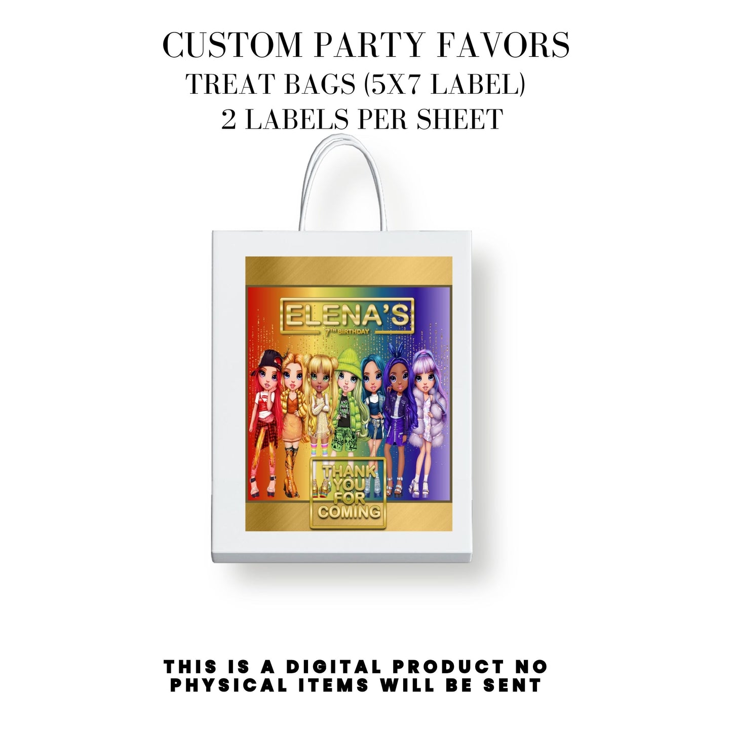 Rainbow High Birthday Party Favors DFY