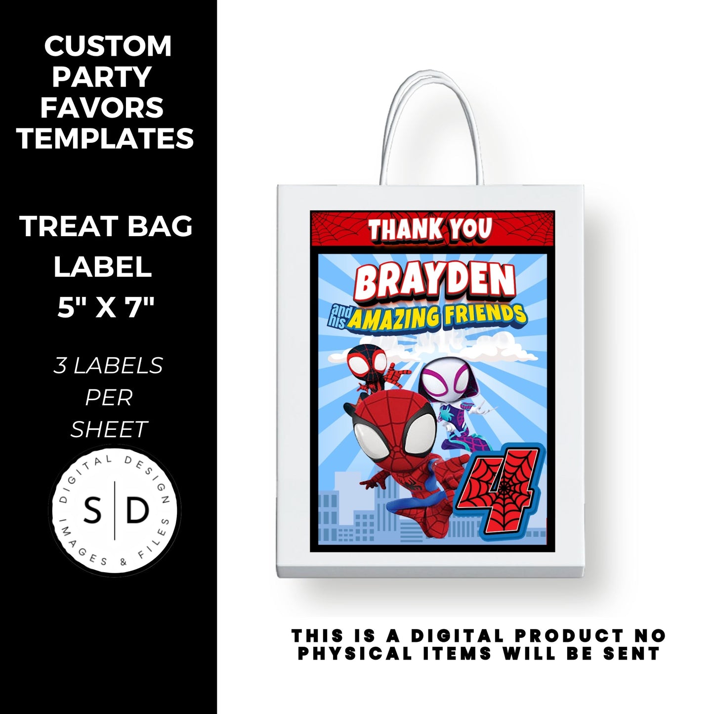 Spidey & Friends Birthday Party Favors DFY