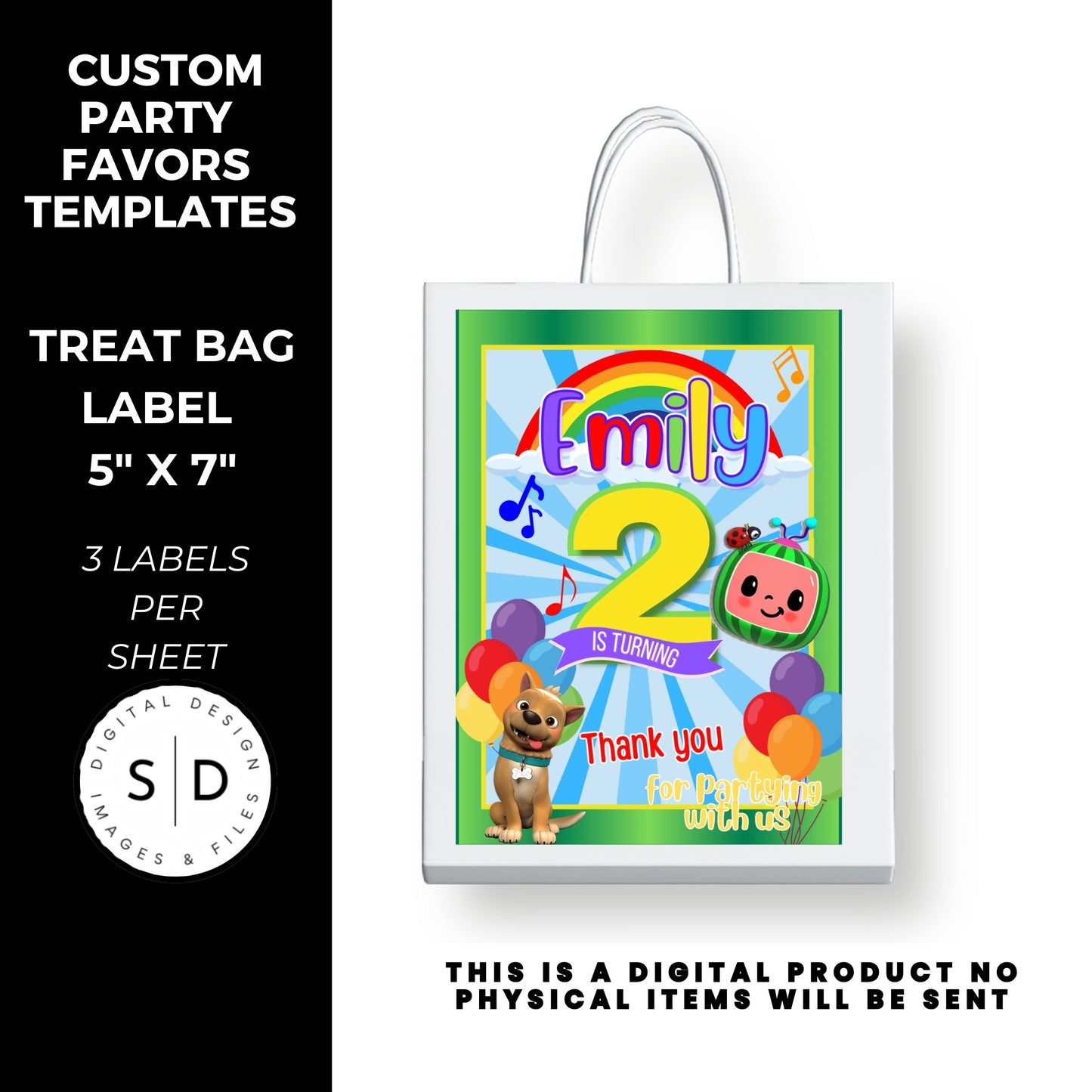 Rainbow Melon Birthday Party Favor Bundle DFY