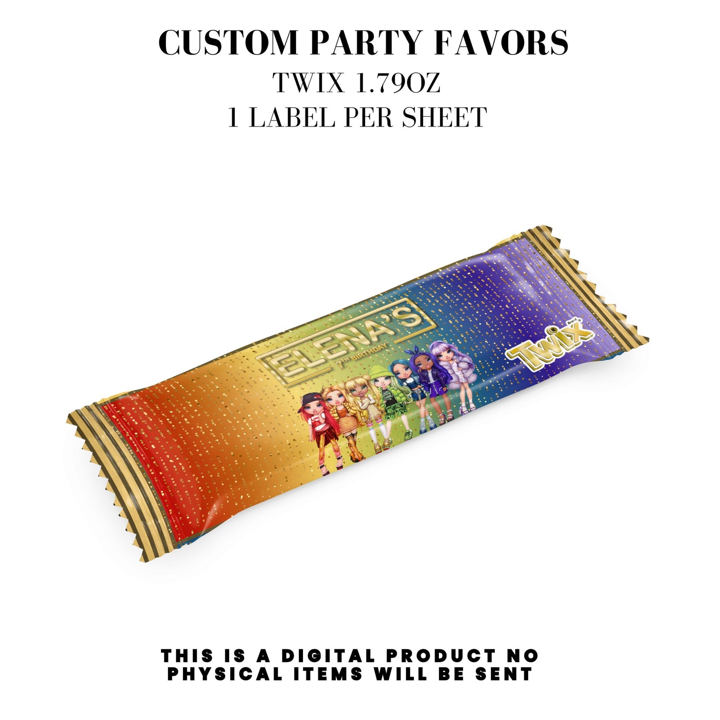 Rainbow High Birthday Party Favors DFY