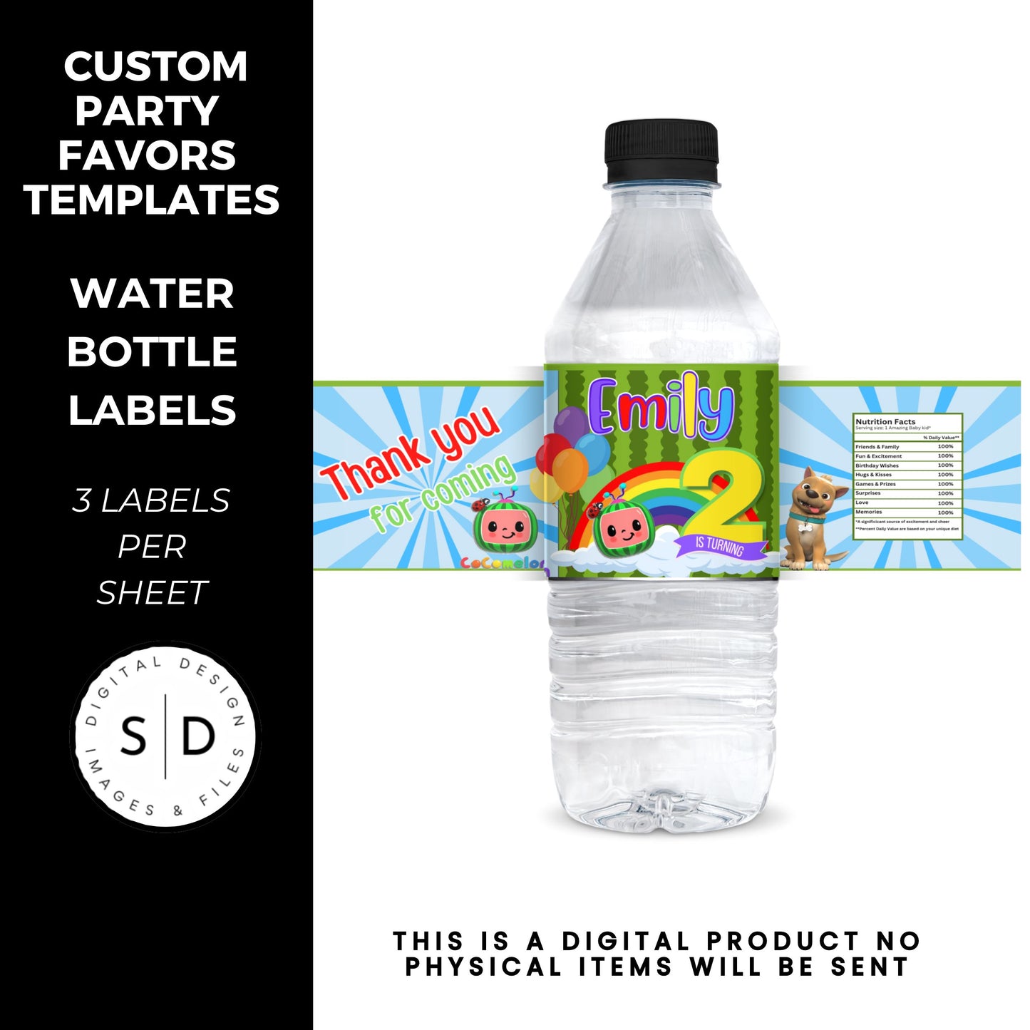 Rainbow Melon Birthday Party Favor Bundle DFY