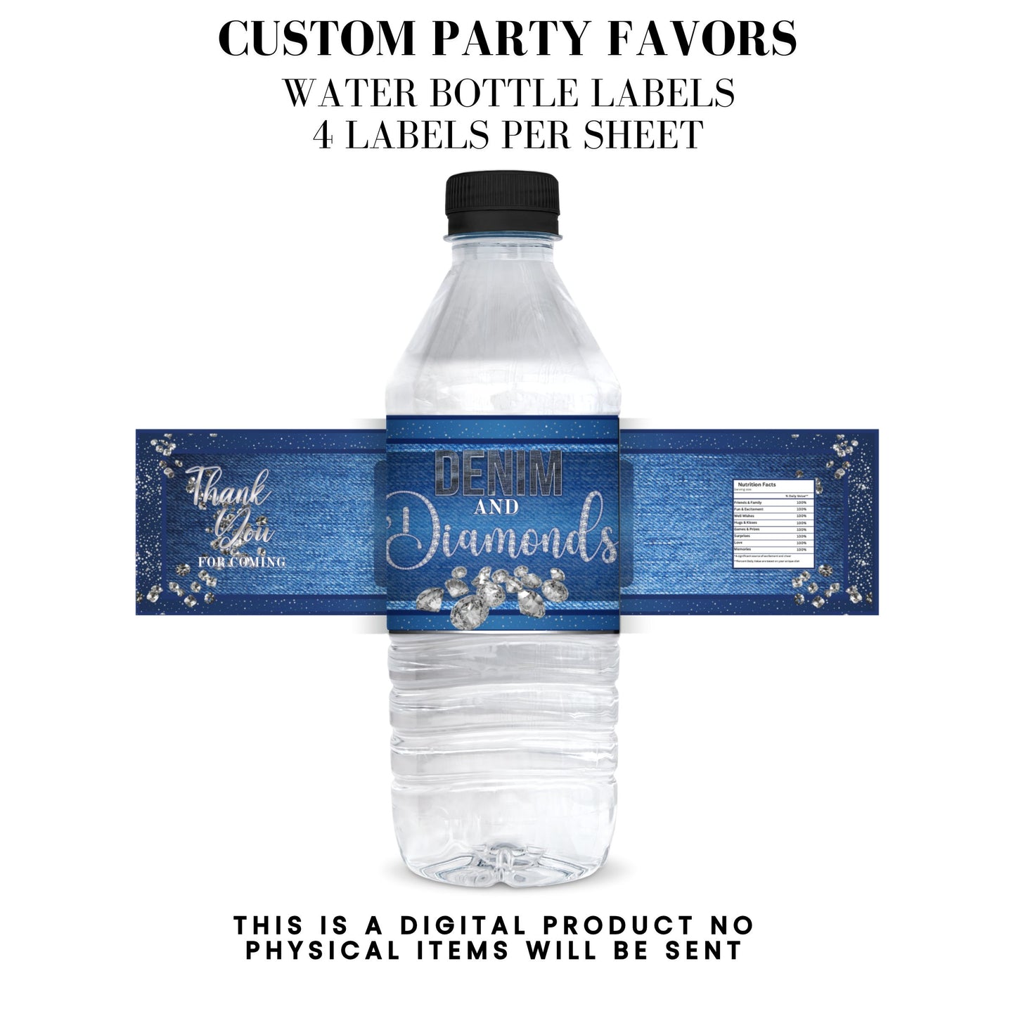 Denim & Diamonds Party Printable Favor Designs DFY
