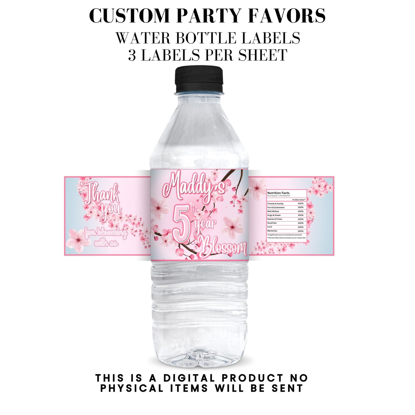 Cherry Blossom Party Printable Favor Designs DFY