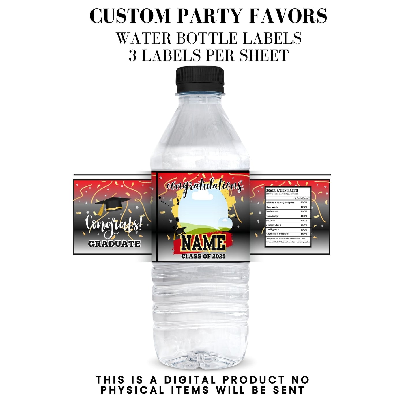 Class of 2025 Graduation Party Favor Canva Template Bundle 🎓✨