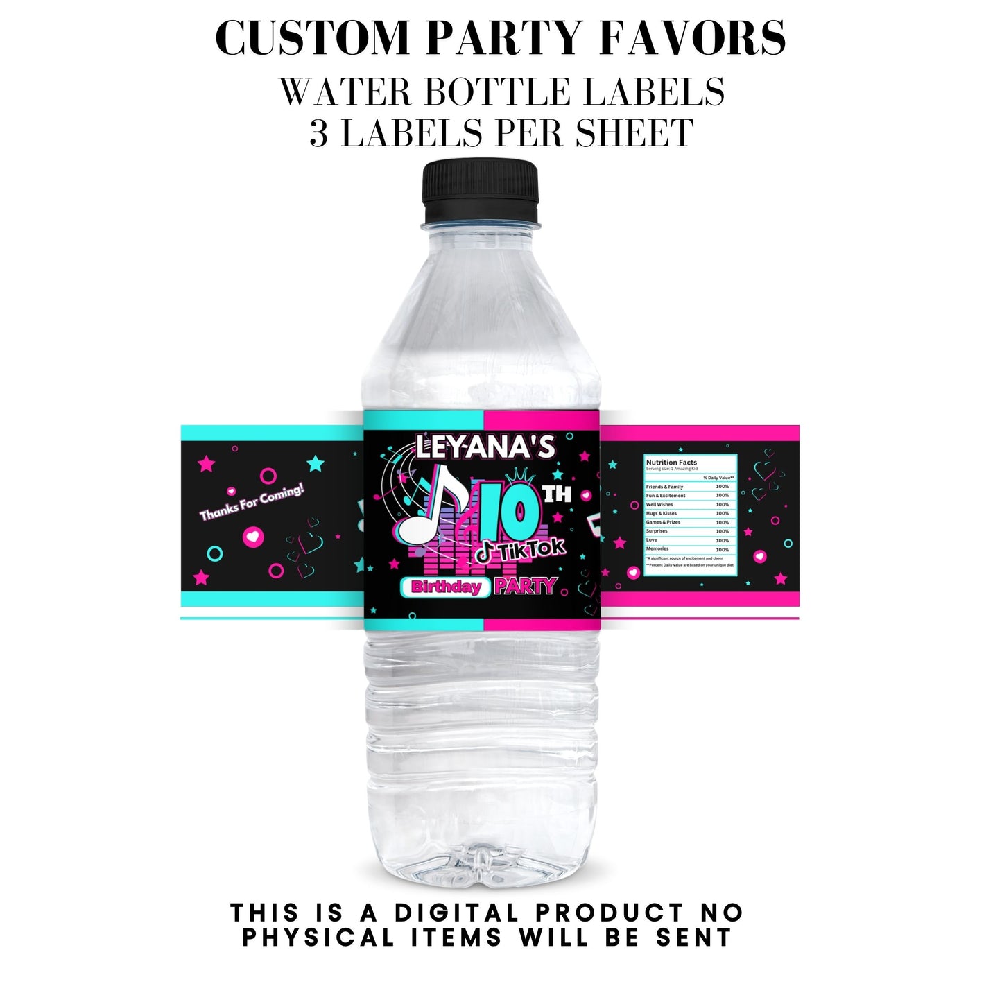 Tik Tok Social Media Party Printable Favor Designs DFY
