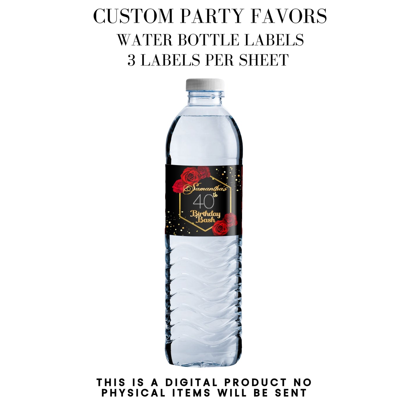 Red Roses & Black Lace Party Favors DFY