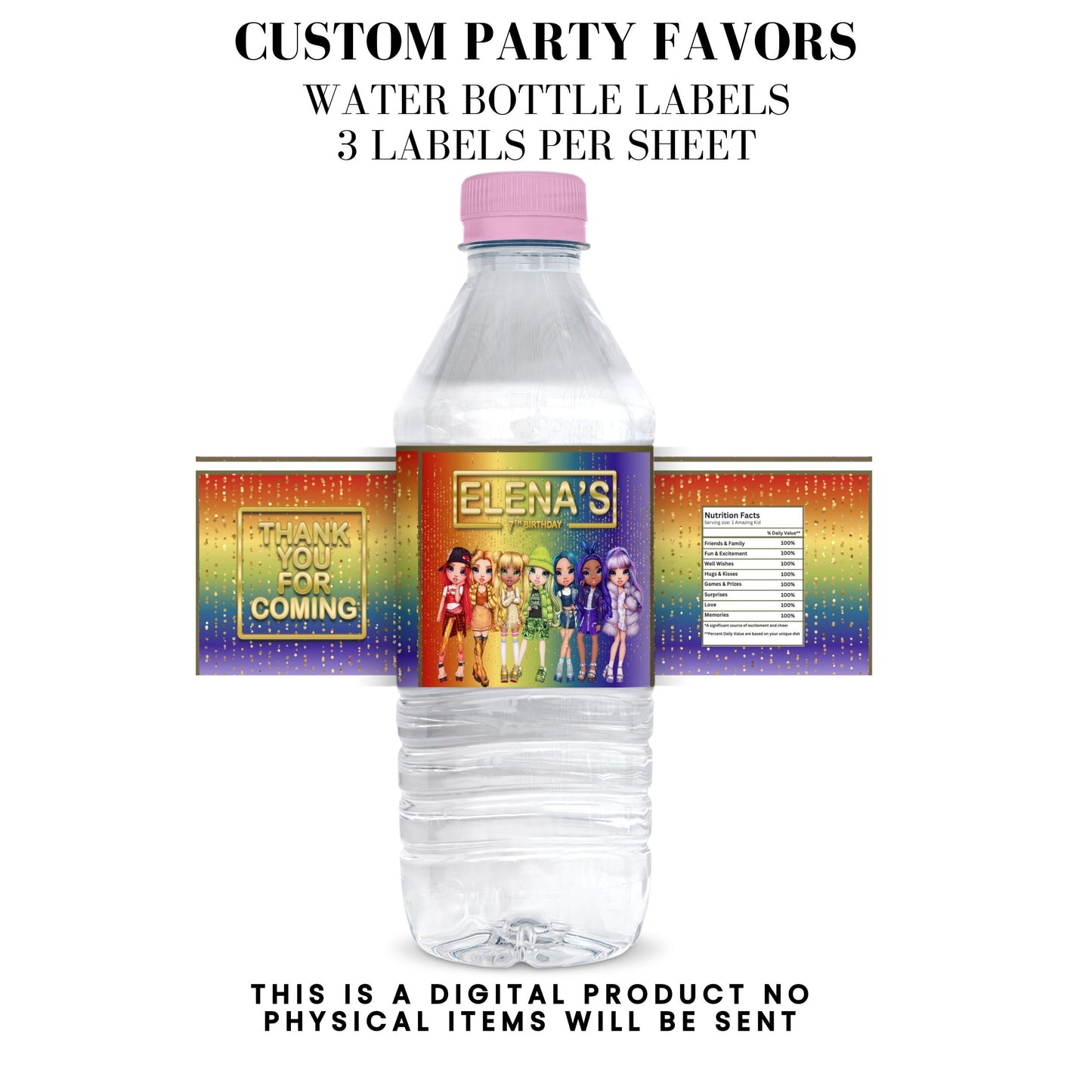 Rainbow High Birthday Party Favors DFY
