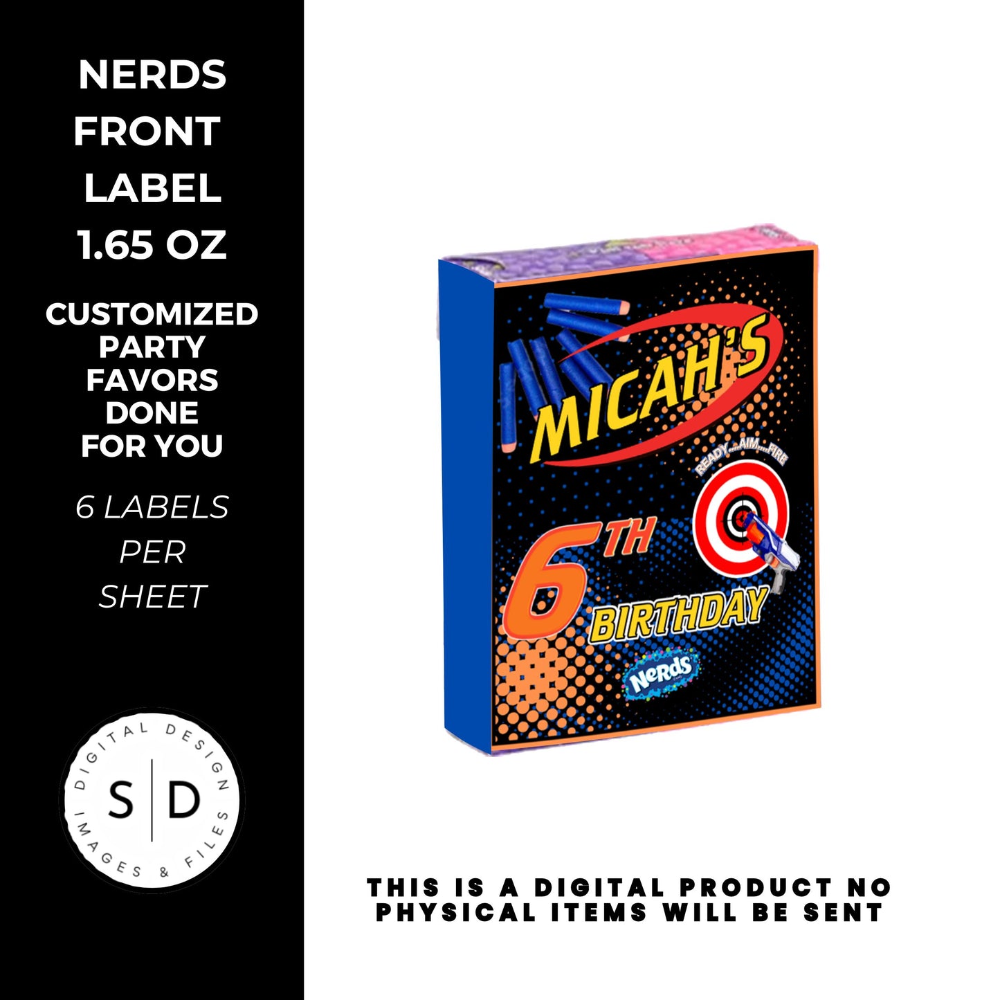 Nerf Ready Aim Fire Birthday Party Favors DFY
