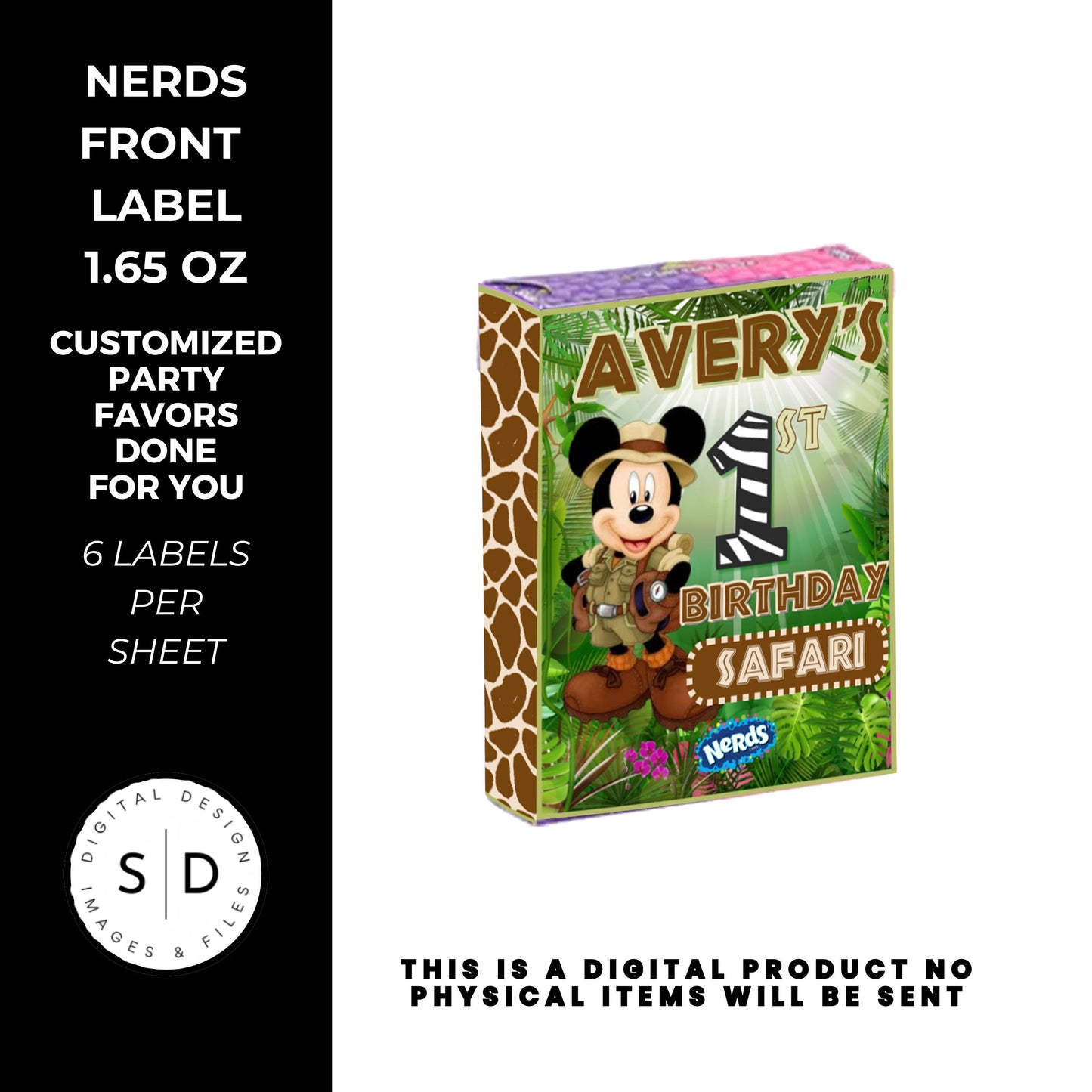 Mouse Safari Birthday Party Favors DFY