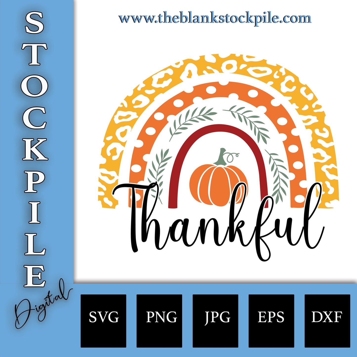 Rainbow Thankful SVG